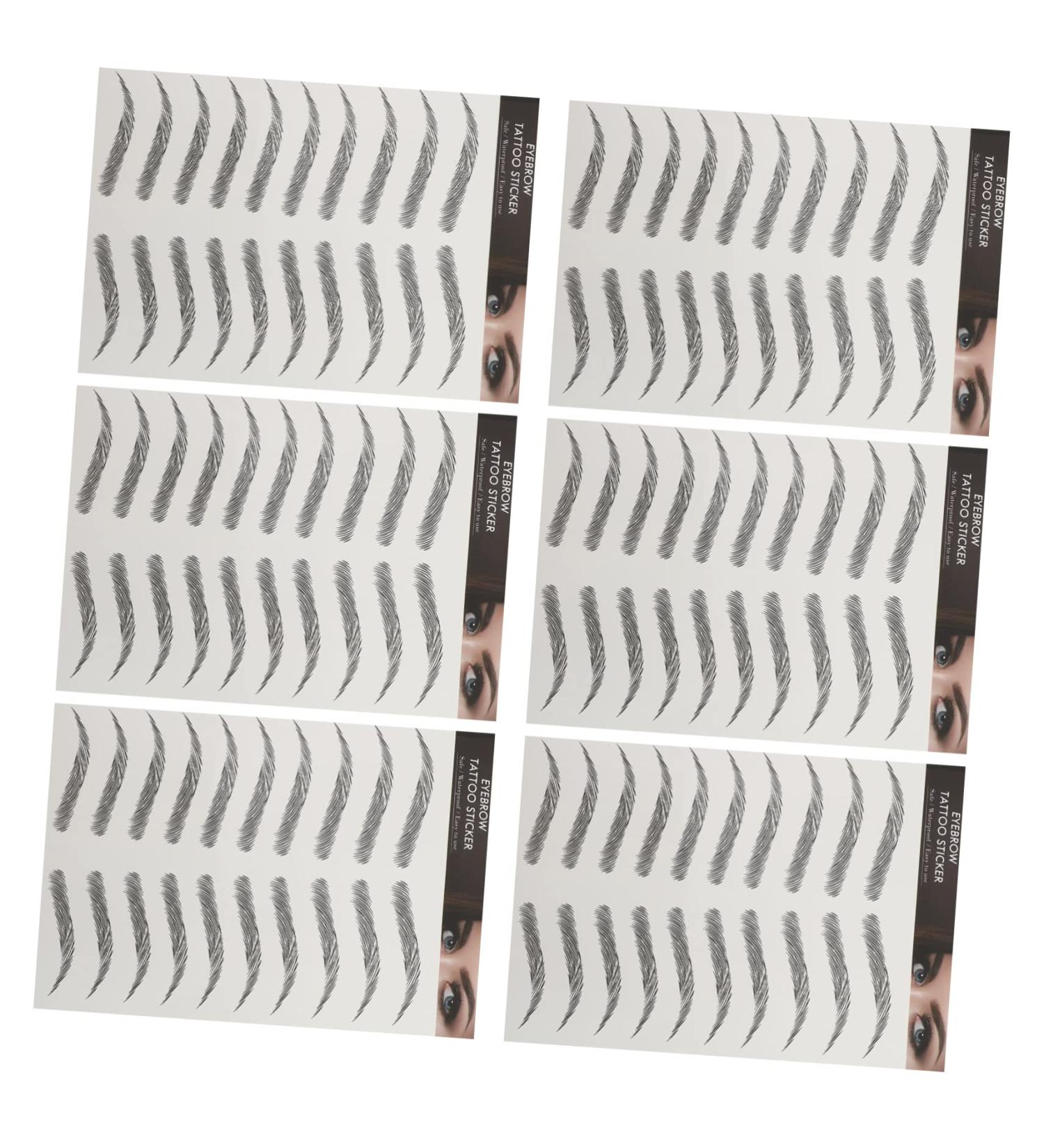 Mipcase 6 Sheets Imitation Eco Eyebrow Sticker Stickers 4d Eyebrow Imitation Eyebrow Tattoos Artificial 6d - Buy Online on GoSupps.com
