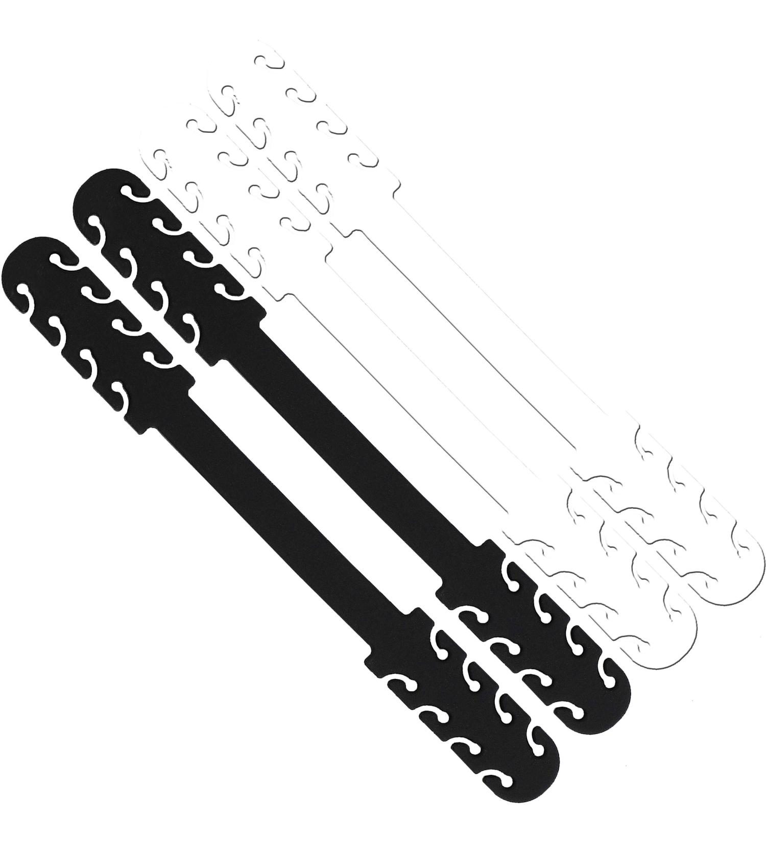 mumbi Mask Holder Ear Protectors Silicone Face Mask Holders (4 Pack) in White & Black/White Enhance Comfort & Fit for International Shipping - Buy Online on GoSupps.com