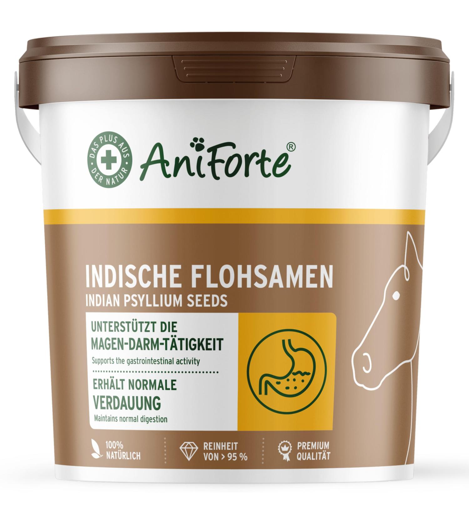 AniForte 3 kg feed for horses dogs and cats rich in fiber and mucilaginous substances quality equivalent to raw materials of Indian origin - Buy Online on GoSupps.com