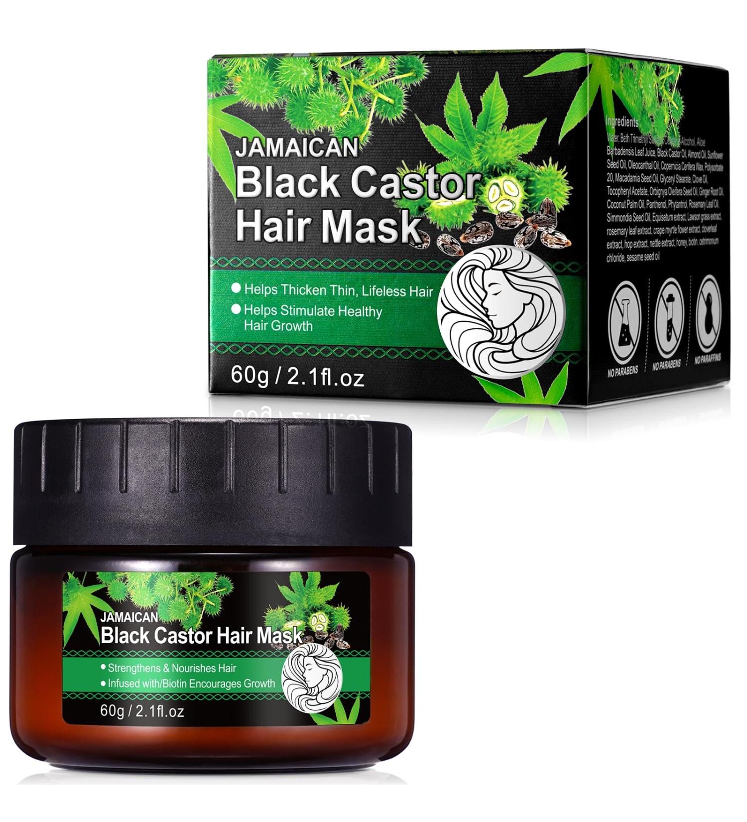 Baston Hair Mask Hair Oil Based on Jamaican Black Castor Oil Repair and Protective Mask for Damaged and Broken Hair Keratin Protection (60 g-Mask) 60g-mask - Buy Online on GoSupps.com