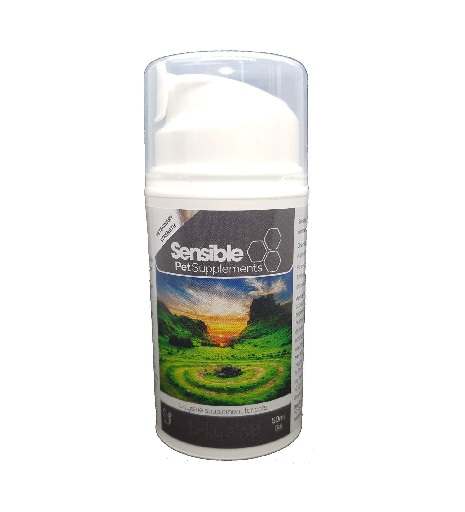 Sensible Pet Supplements L-Lysine for Cats - 50ml Gel - Buy Online on GoSupps.com