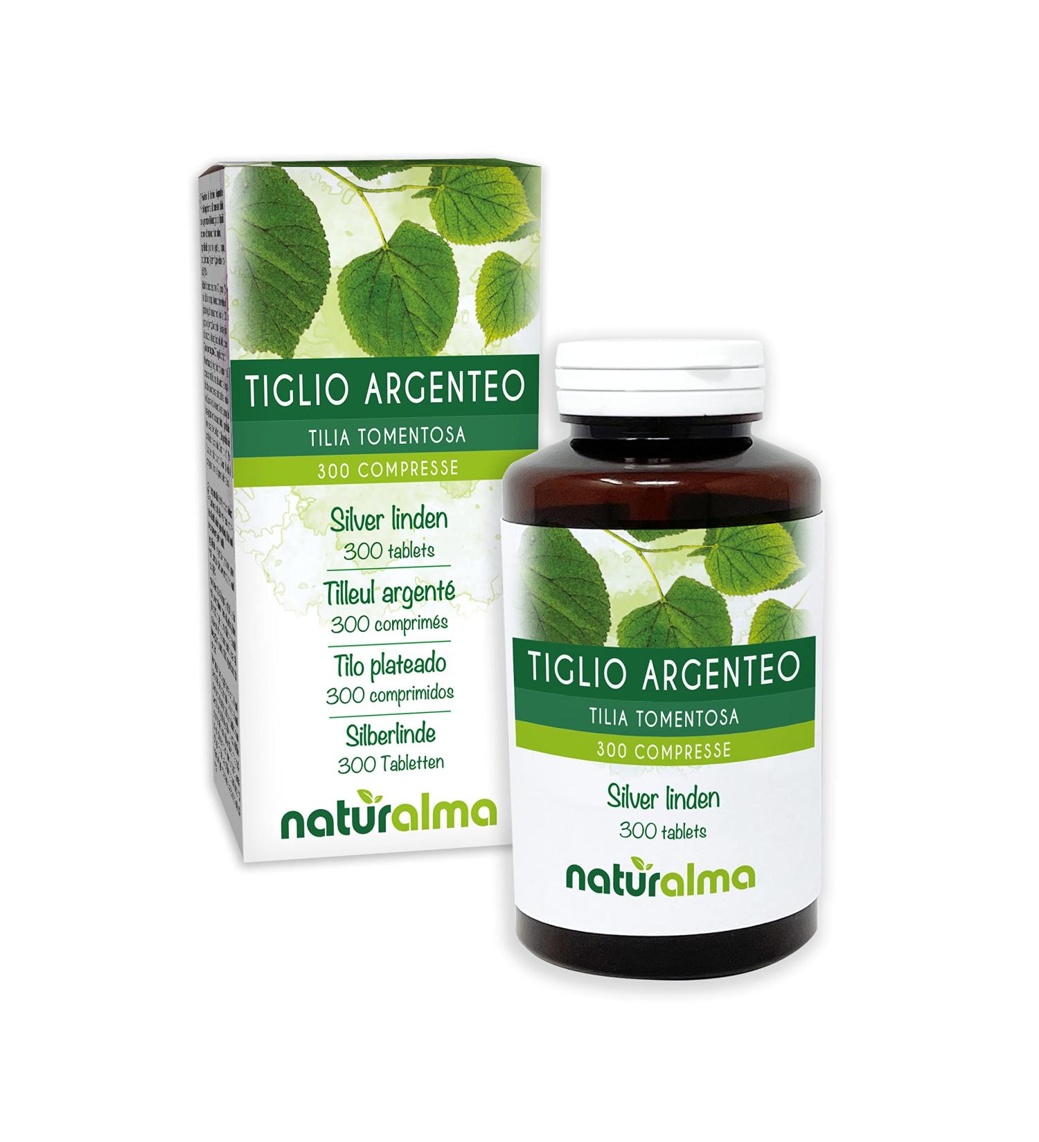 Silver Linden (Tilia Tomentosa) Flowers and Bracts (Leaves) Naturalma | 150g | 300 Tablets of 500mg | Dietary Supplement | Natural & Vegan - Buy Online on GoSupps.com