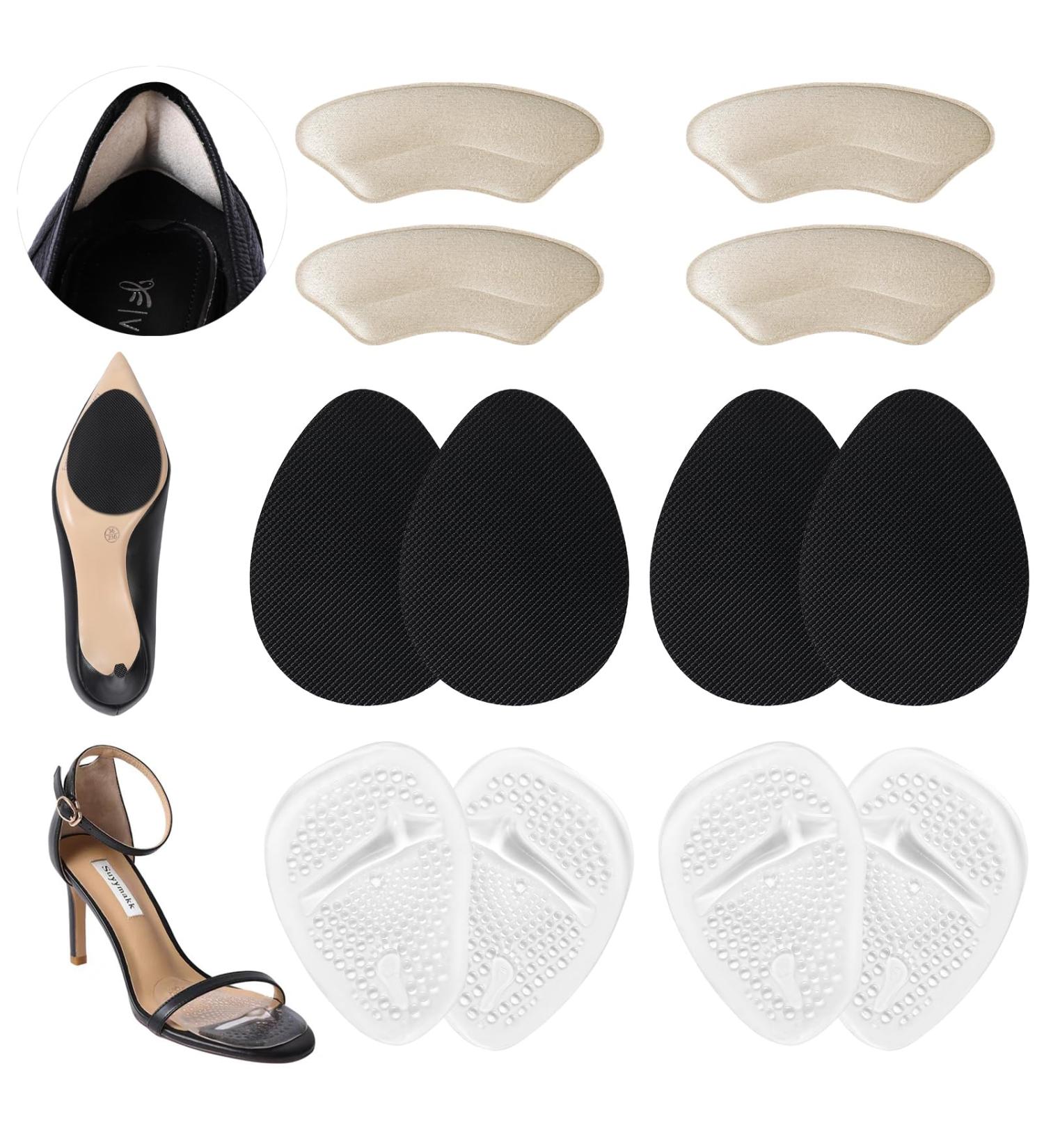 6 Pairs Heel Pads for Women - Comfortable Shoe Inserts Heel Grips & Liner - Beige Shoe Inserts for Loose Shoes - Buy Online on GoSupps.com