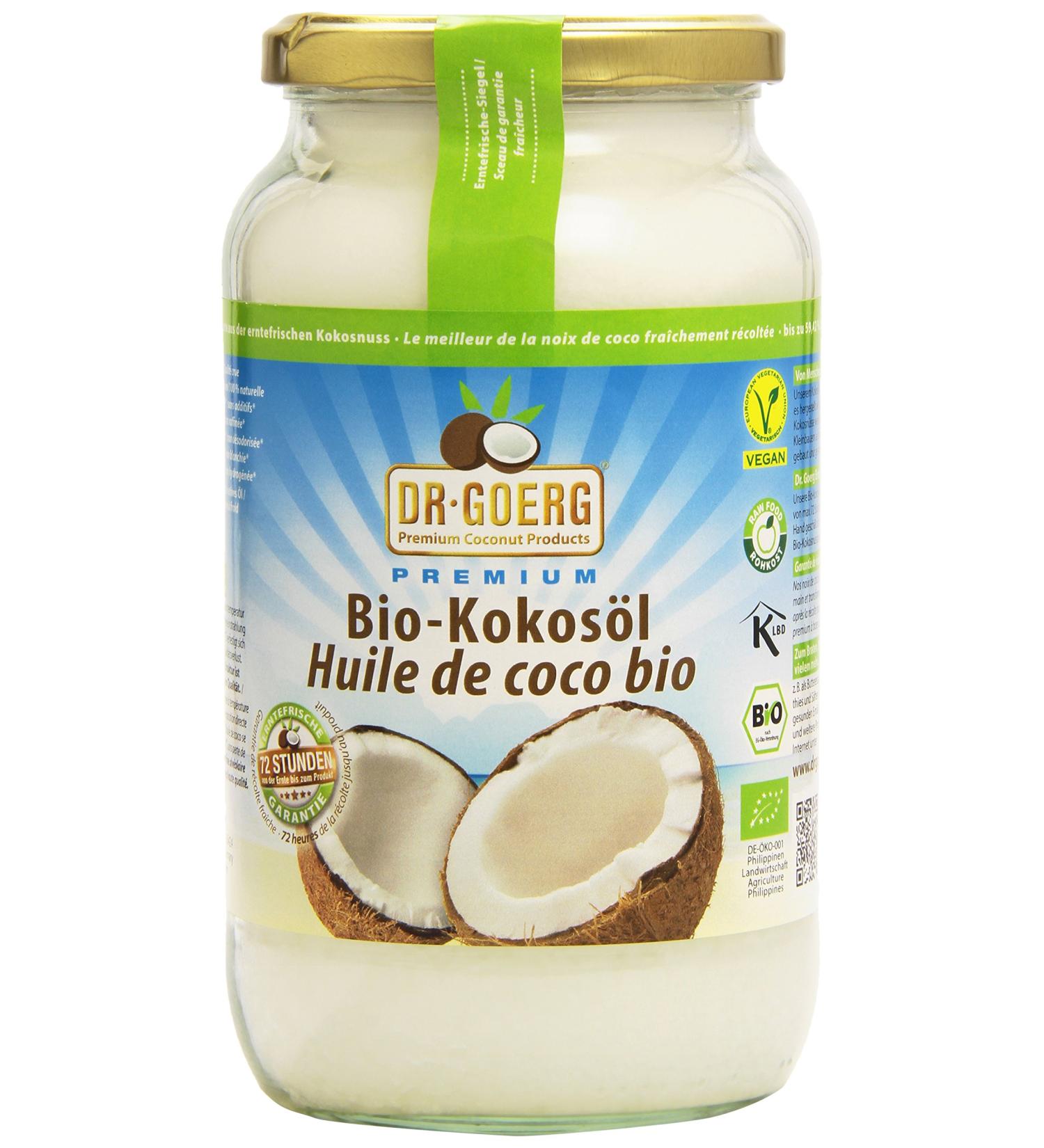 Buy Dr. Goerg Premium Organic Coconut Oil - 1000 ml | Pure & Natural | International Shipping Available - Buy Online on GoSupps.com