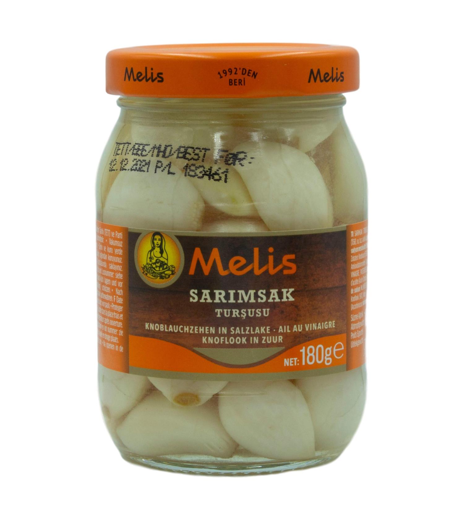 Buy Melis Garlic Pickled in Brine - 180g Jar | Authentic Flavor International Shipping - Buy Online on GoSupps.com