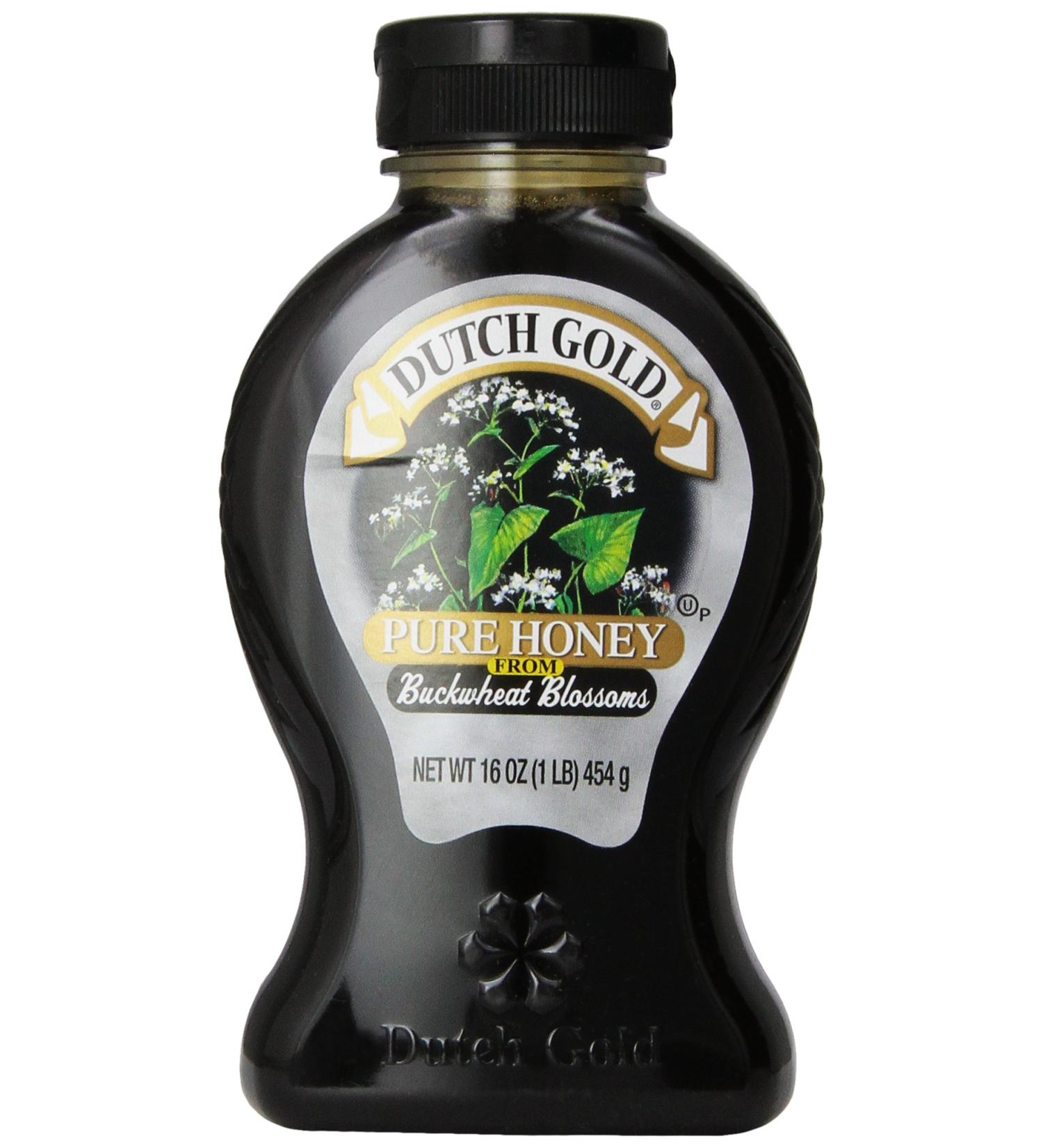 Dutch Gold Buckwheat Honey 16 oz - Pure, Natural & Delicious - Buy Online on GoSupps.com