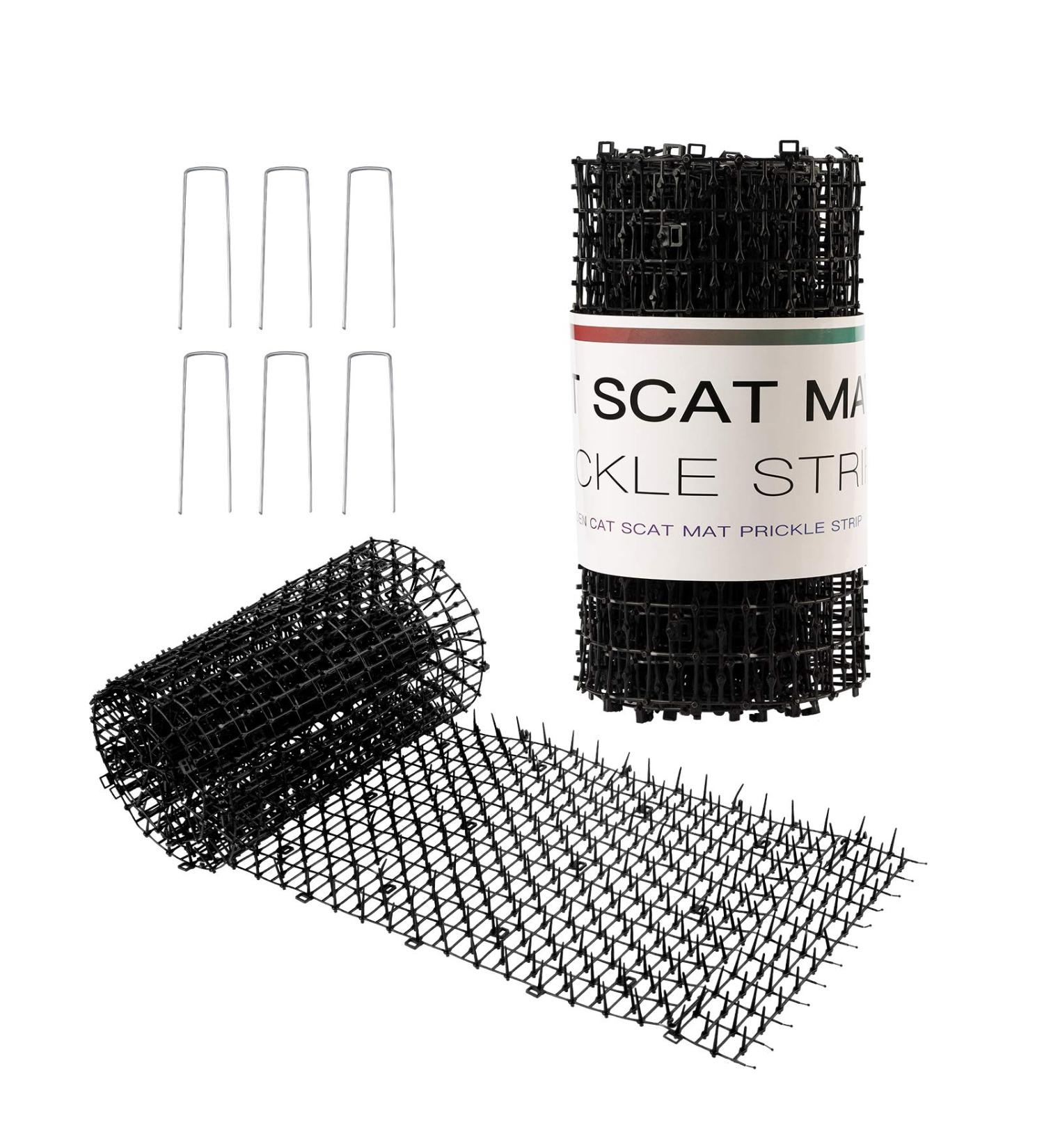 Hmyomina 8.2 FT Cat Scat Mat - Plastic Deterrent Mat with Spikes | Includes 6 Staples | Black - Buy Online on GoSupps.com