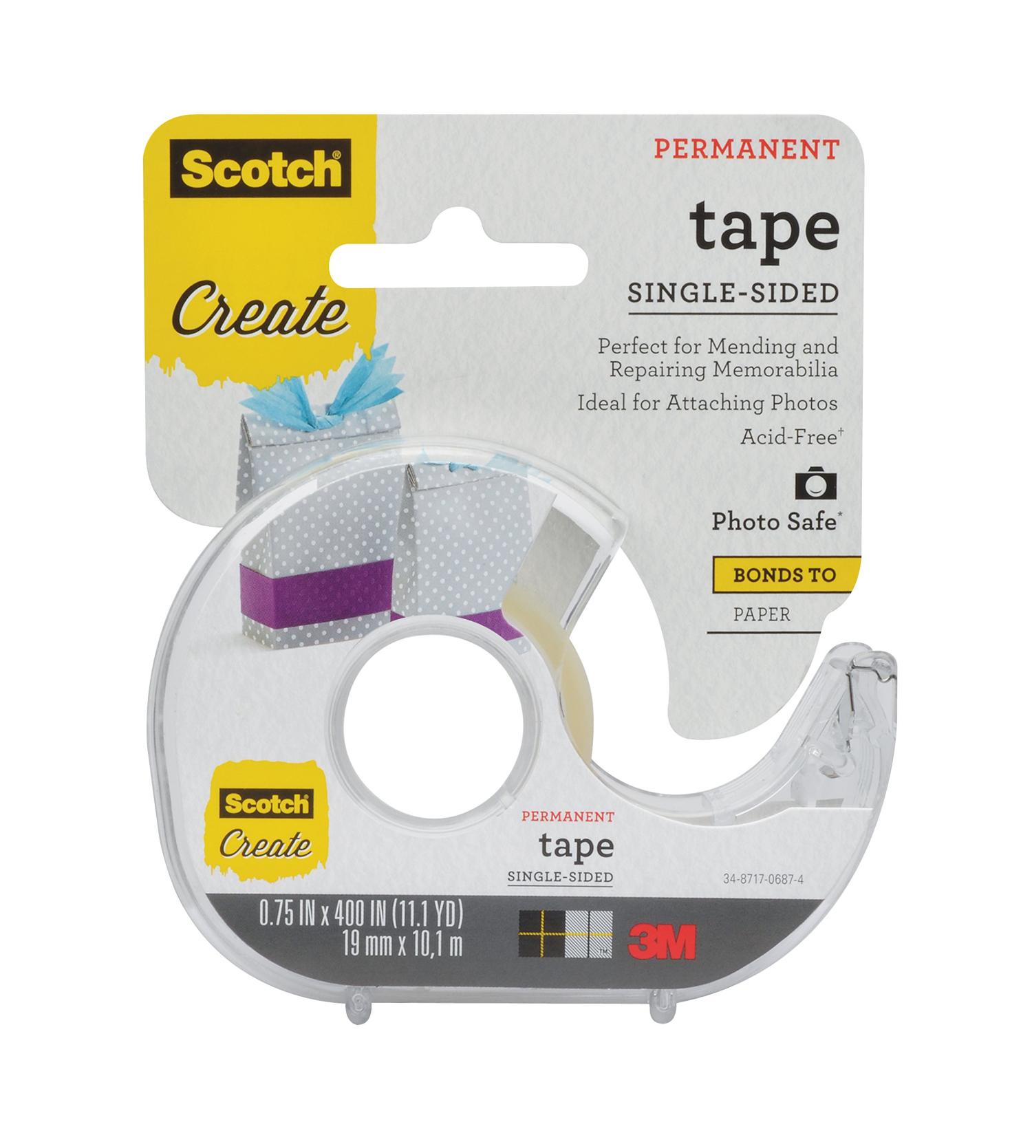 Scotch 021200593369 Tape Single Sided 3/4 in x 400 in (001-CFT) 1-Pack Clear - Buy Online on GoSupps.com