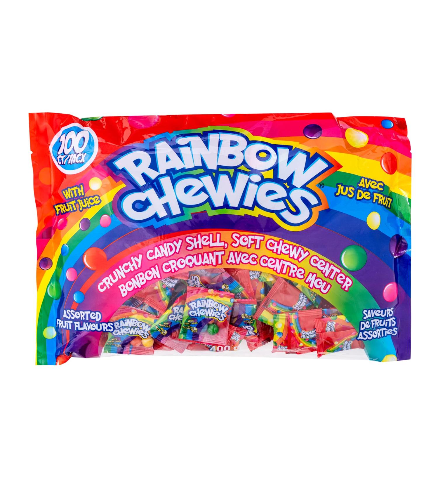 RAINBOW CHEWIES Assorted Fruit Flavours Bag of 100 count - Buy Online on GoSupps.com
