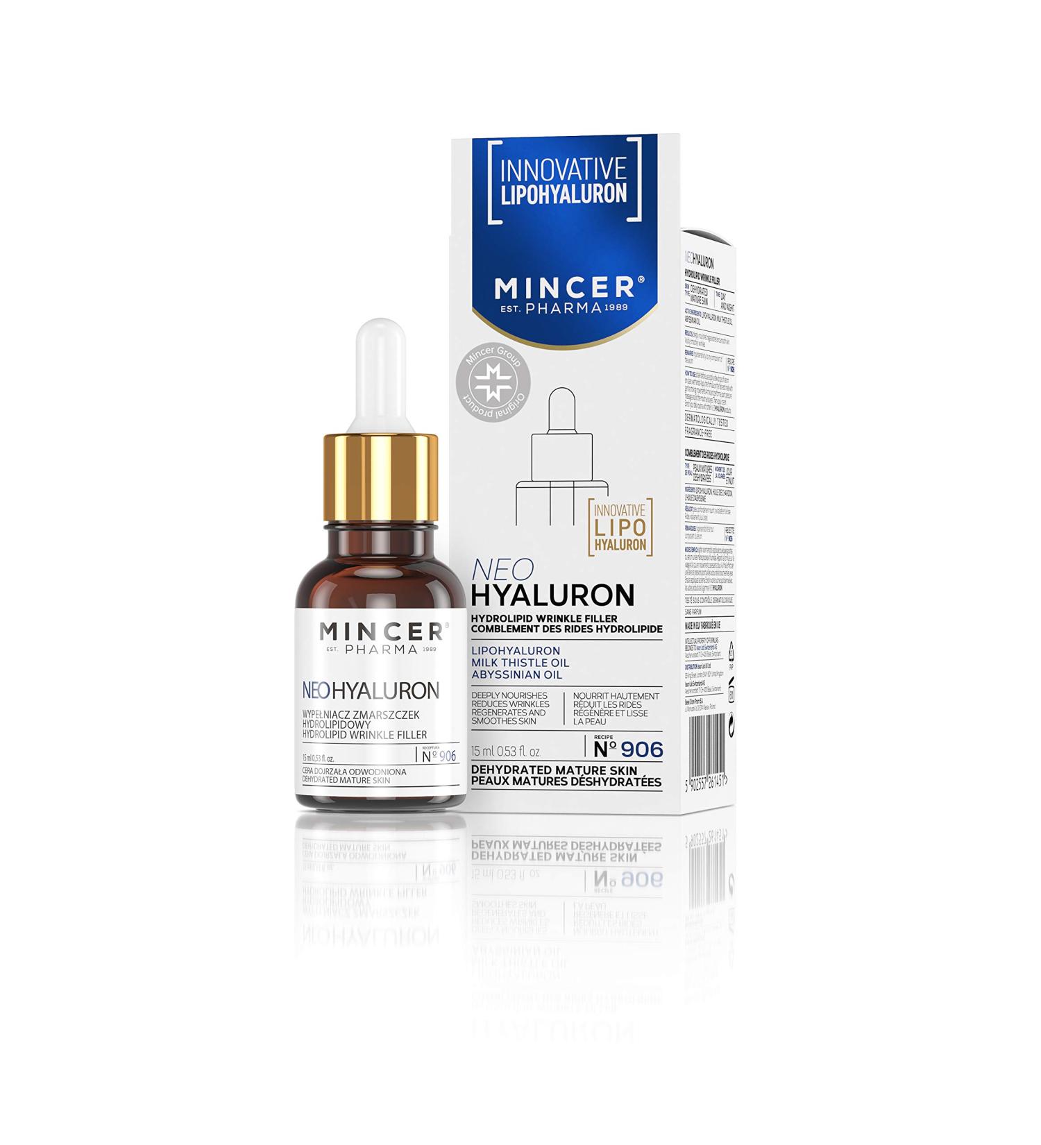  MINCER EST. PHARMA 1989 Slimming Pharma Neo Hyaluron Hydrolipidic Filler for Mature Skin Dehydrated Regenerating Smoothing Wrinkle-Mitigating with Lipohaluron Milk Thistle Oil and Abyssinian Oil 15ml - Buy Online on GoSupps.com