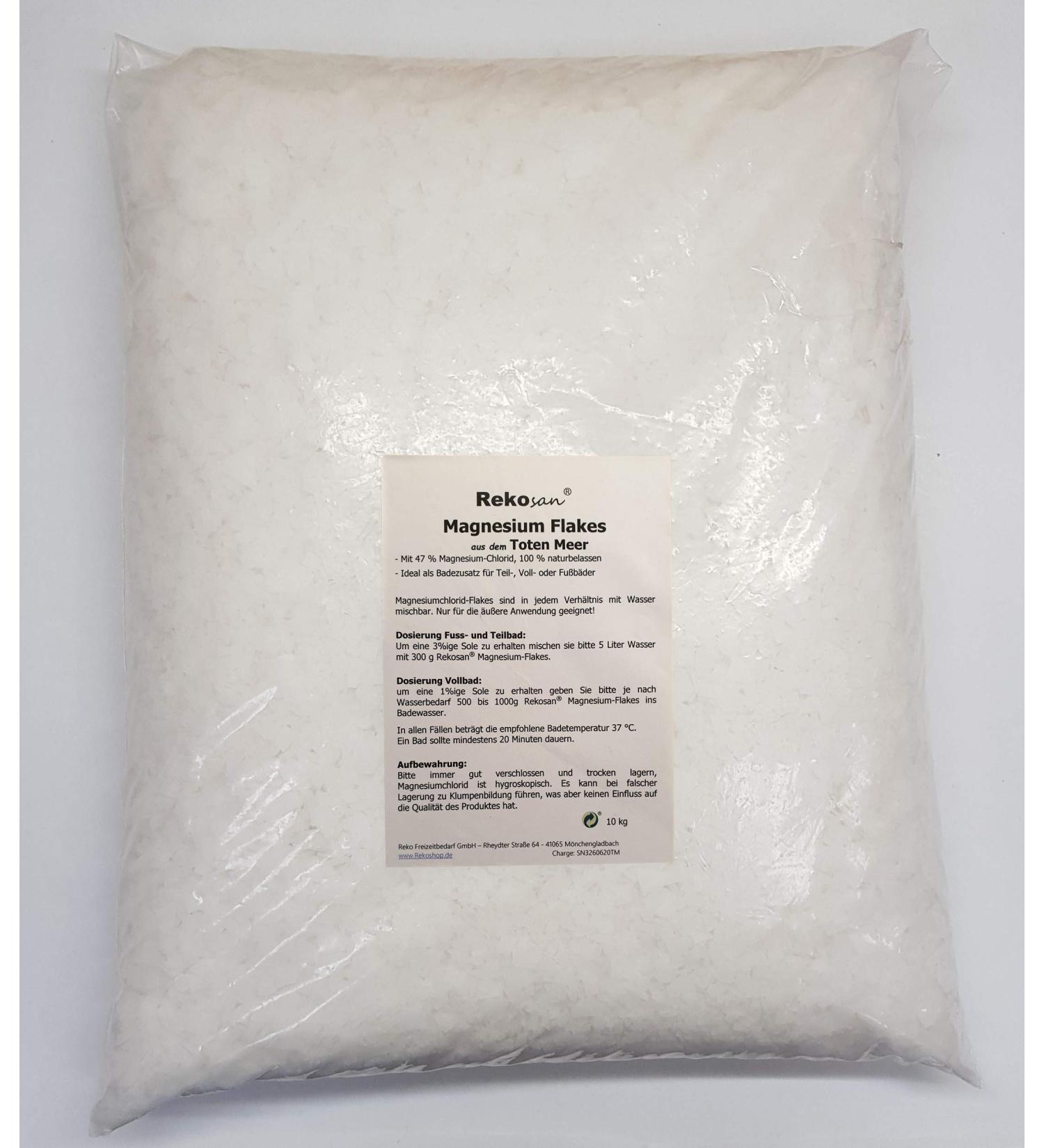 Rekosan Magnesium Chloride 47% MgCl2 Flakes from the Dead Sea 10 kg