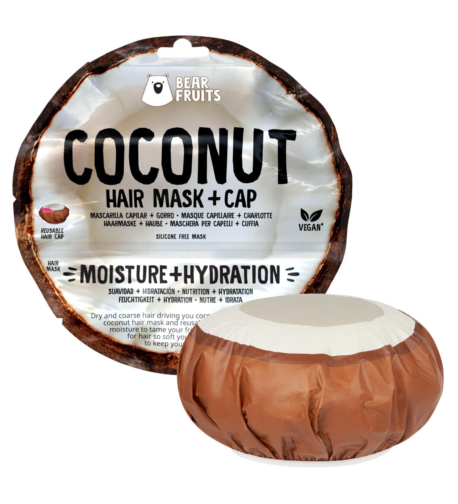 Bear Fruits Coconut Moisture + Hydration Hair Mask (20ml) | International Shipping | Deep Conditioning with Reusable Cap - Buy Online on GoSupps.com