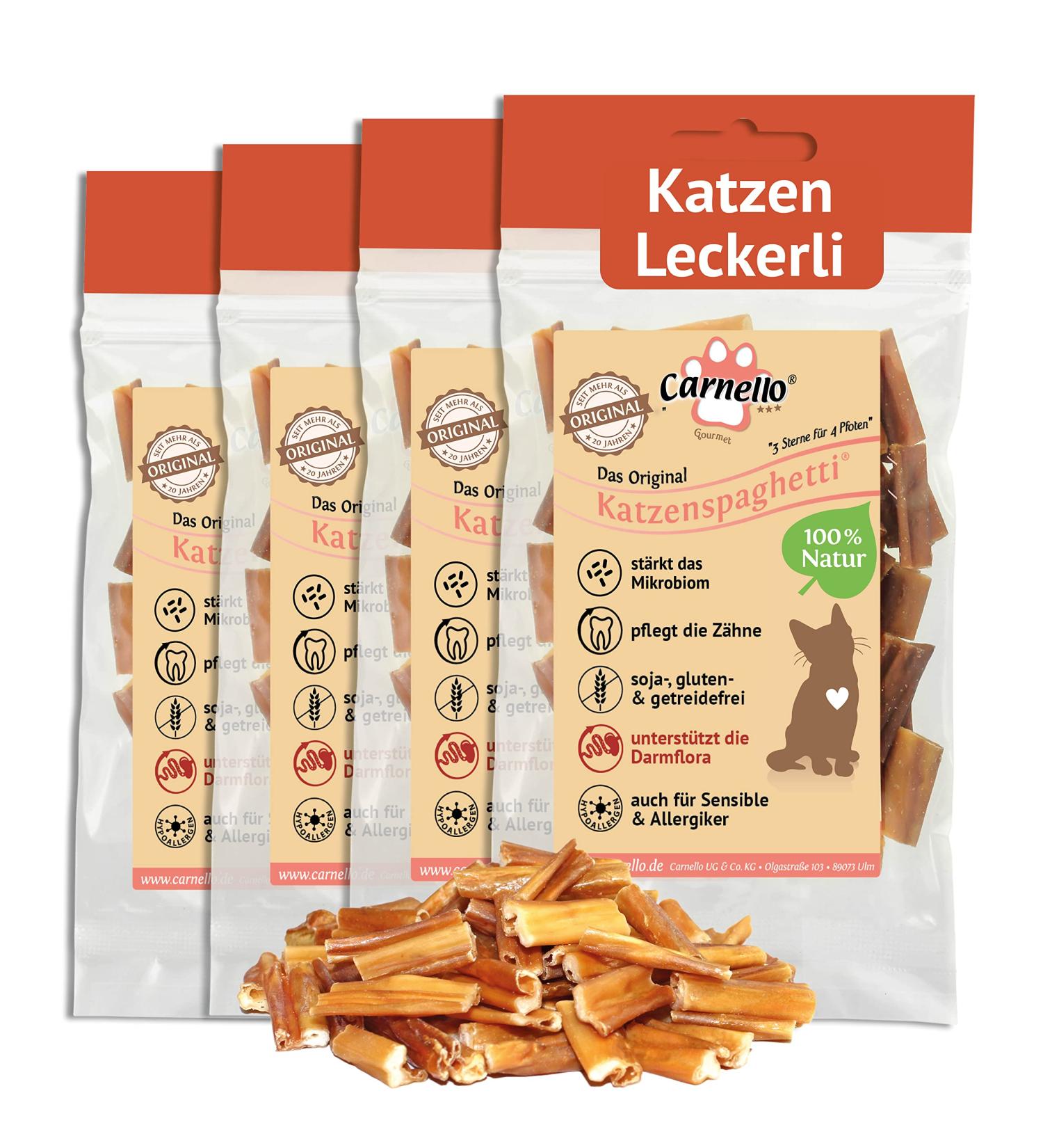 Buy Carnello Cat Treats - Delicious Cat Spaghetti & Snacks | Healthy Delicacies for Cats (4 x 30g) - Buy Online on GoSupps.com