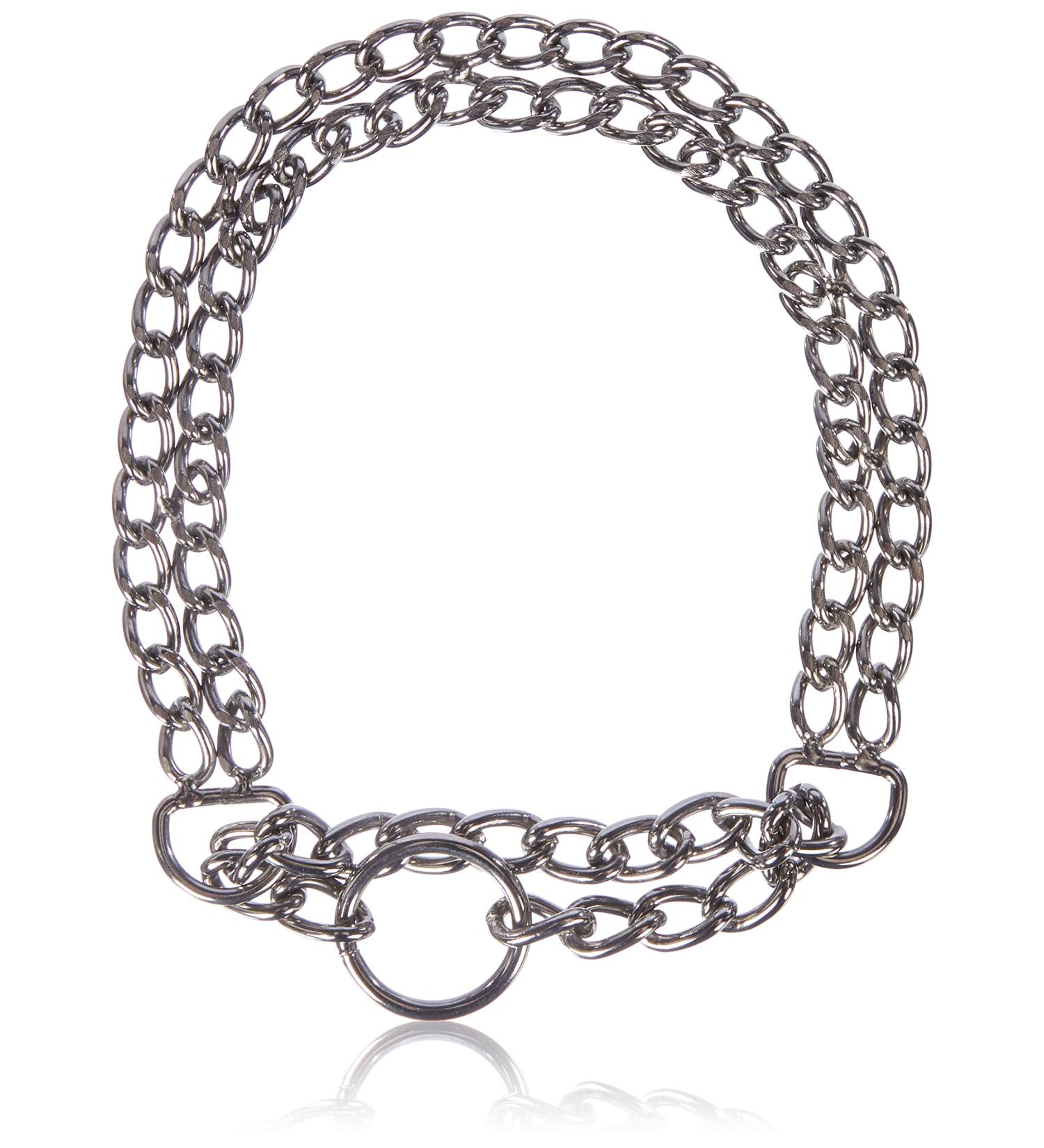 Nobby Chain Choker Two-Row Chrome - Silver Size S 45 cm 2.5 mm - International Shipping - Buy Online on GoSupps.com