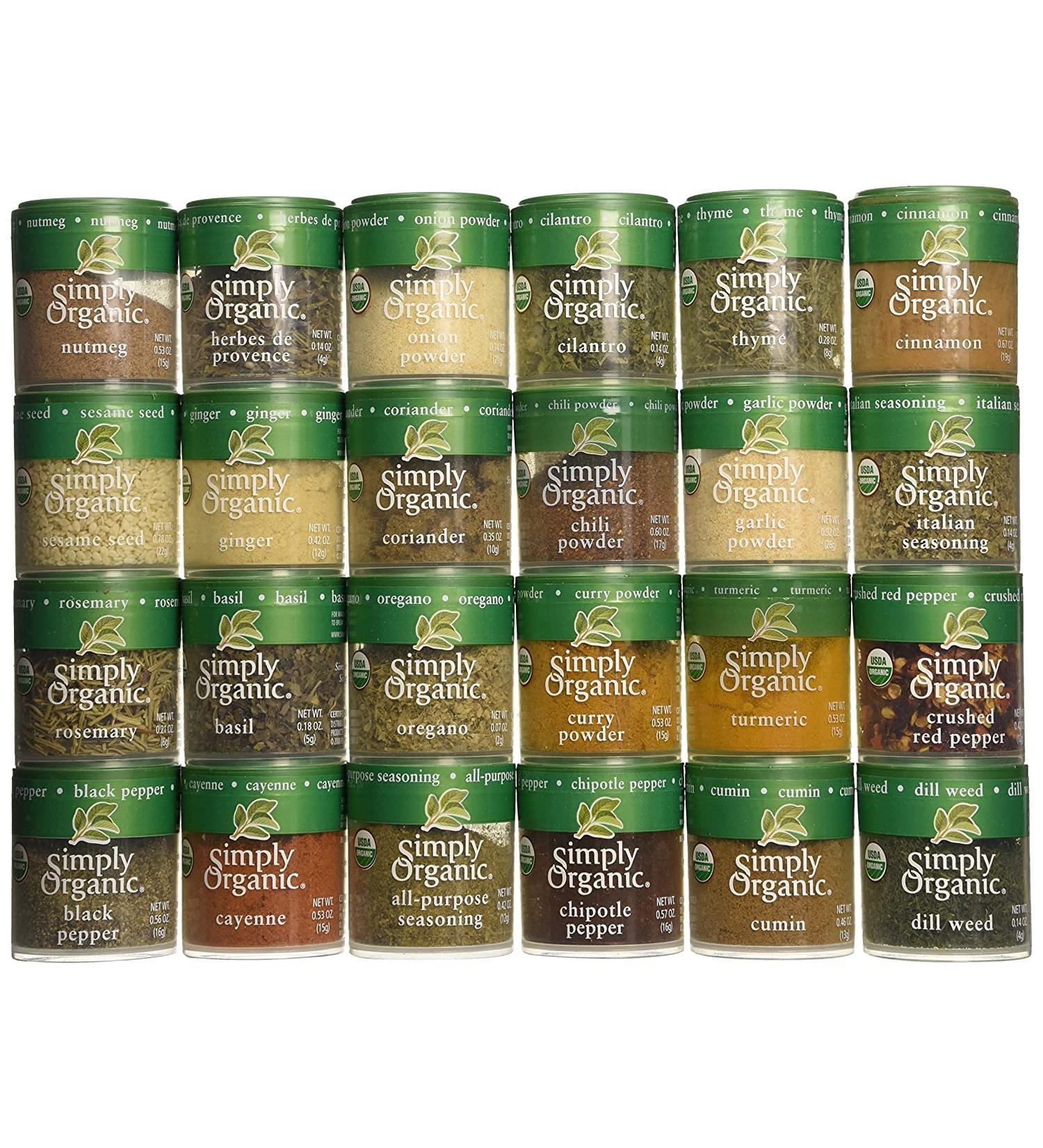 Simply Organic Ultimate 24-Piece Organic Spice Gift Set - Premium Starter Assortment - Buy Online on GoSupps.com