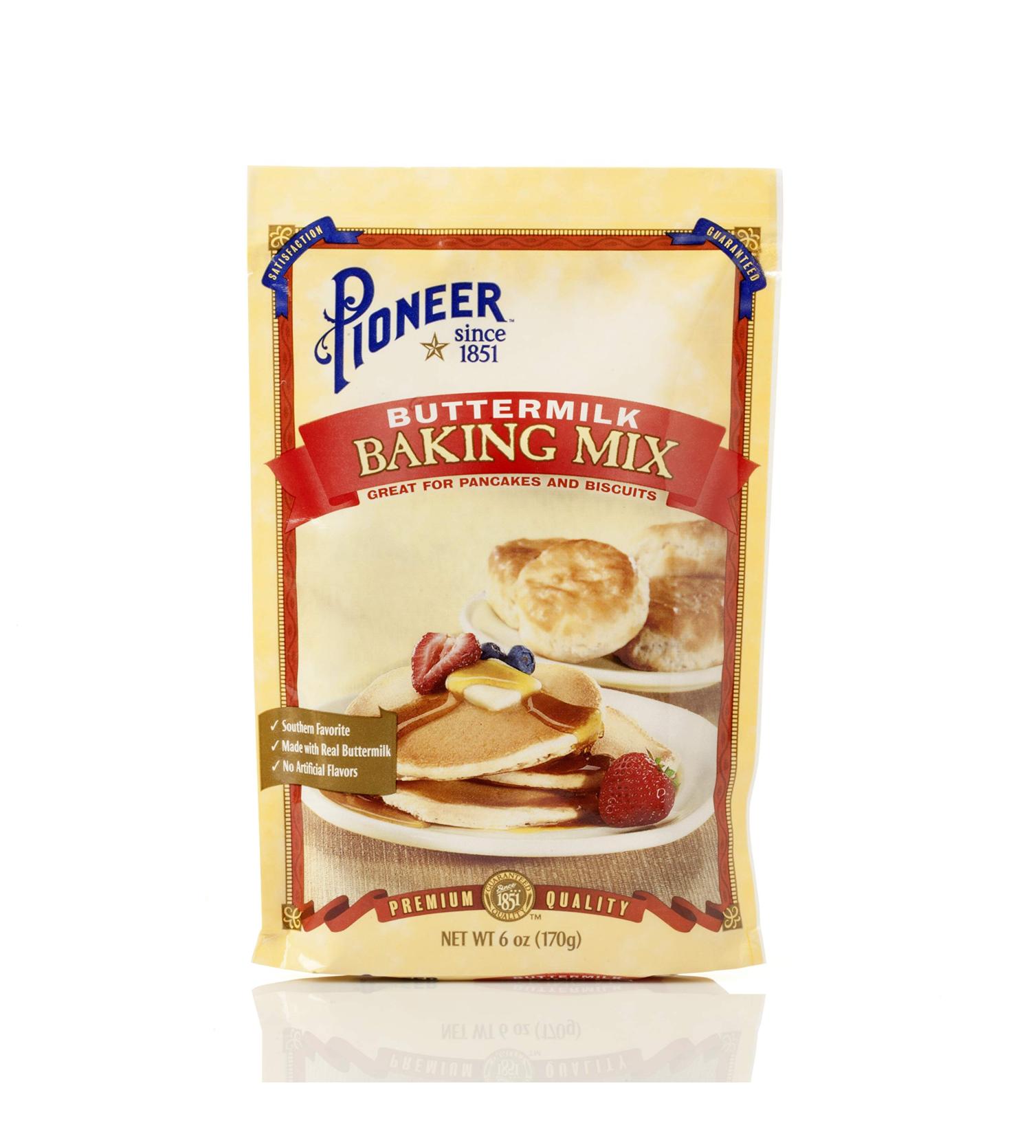 Pioneer Buttermilk Biscuit & Baking Mix 6 oz (Pack of 12) - Delicious Homemade Biscuits Made Easy - Buy Online on GoSupps.com