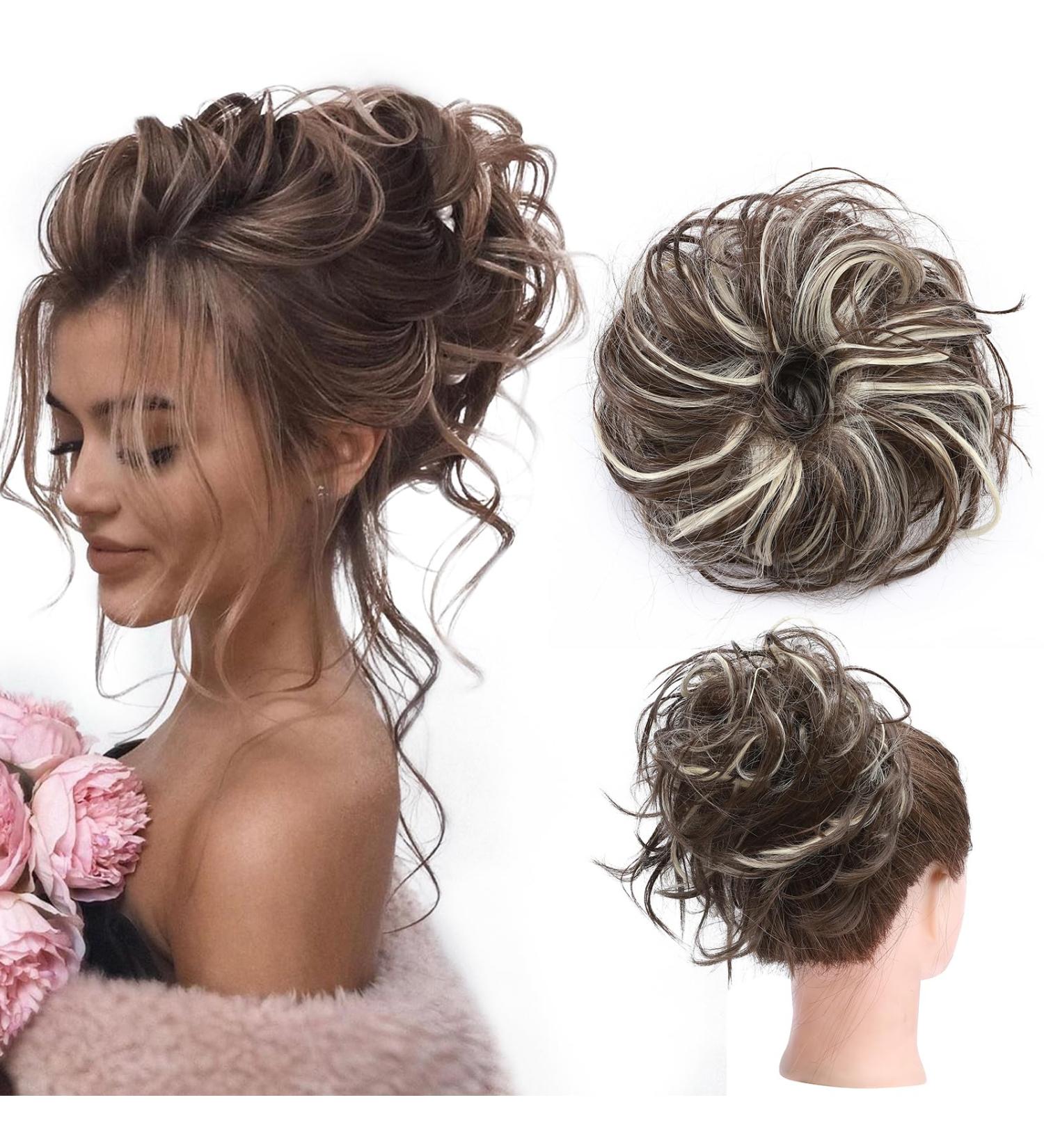 Tess Hair Tie for Voluminous Messy Buns | 45g Rubber Band | Chocolate Brown to Blonde - Perfect for Women & Girls - Buy Online on GoSupps.com