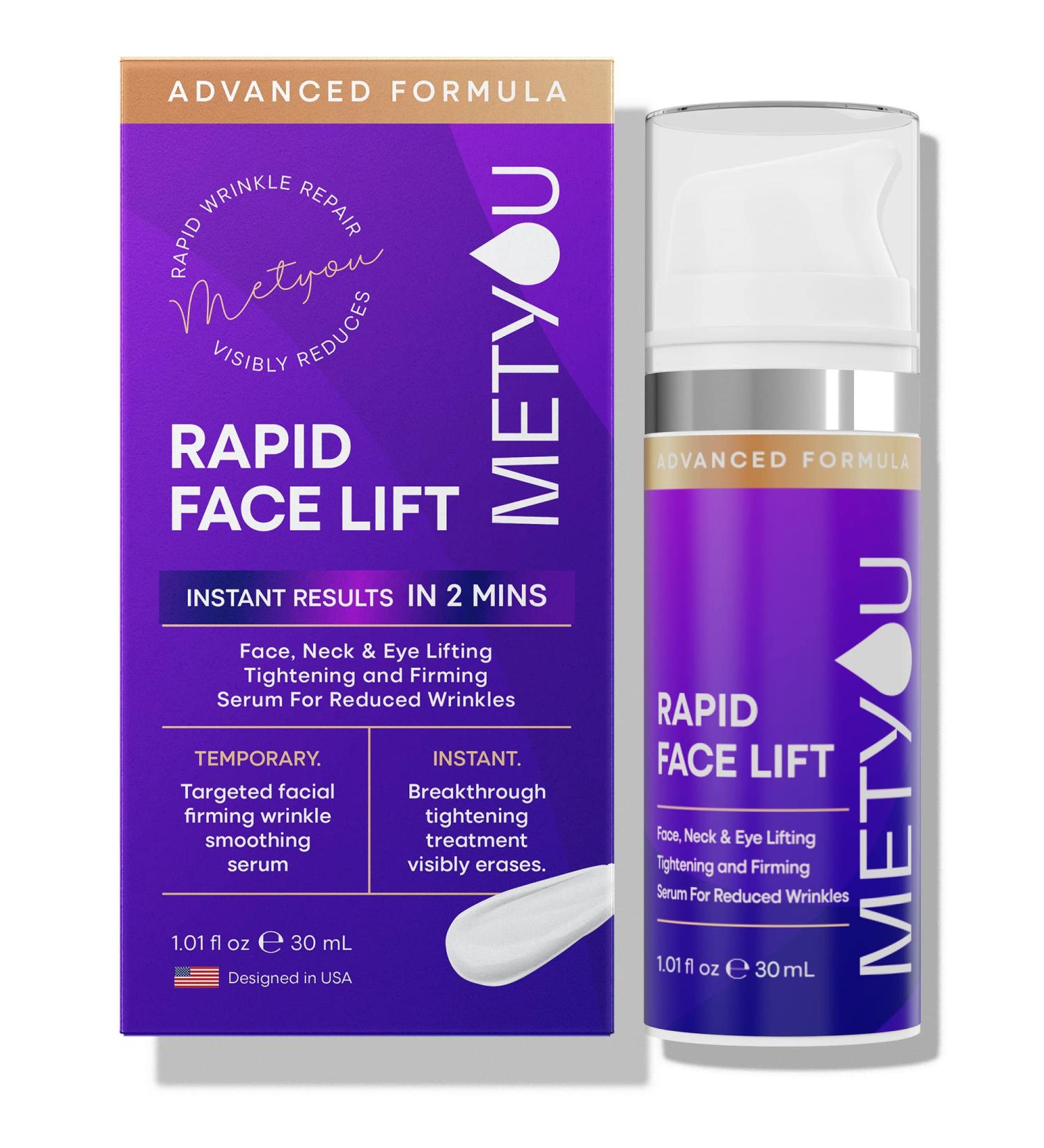 Rapid Face Lift Anti-aging Wrinkle Reduction Serum with Peptides for Women & Men - Instantly Reduces Crow's Feet, Dark Circles, and Wrinkles - 1.01oz (Pack of 112) - Buy Online on GoSupps.com