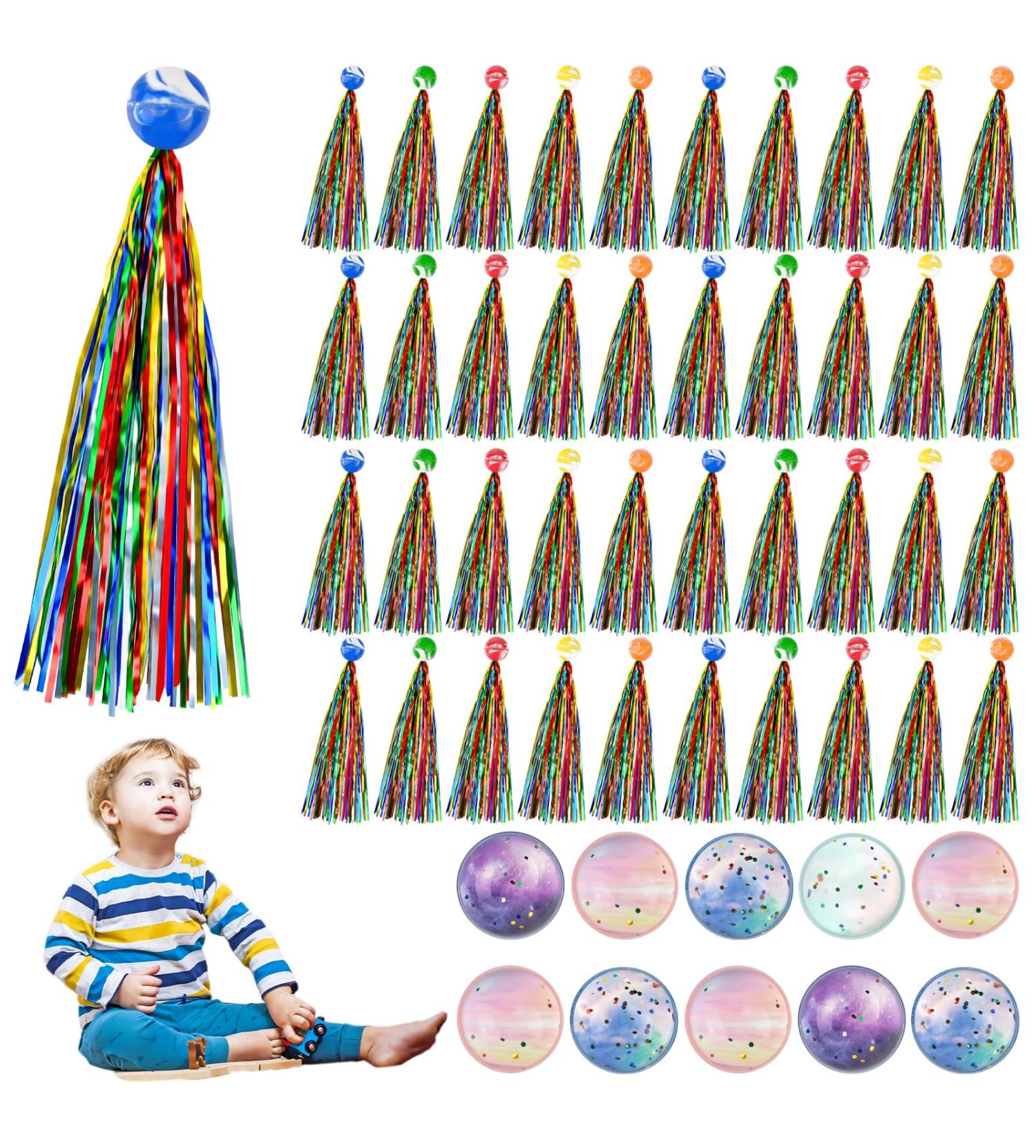 Shop Wugu Bait Balls Colorful Rubber Ball Toys for Kids | 40PC Planet Flummis & Springball Flummy - Perfect Birthday Party Souvenirs & Guest Gifts - Buy Online on GoSupps.com