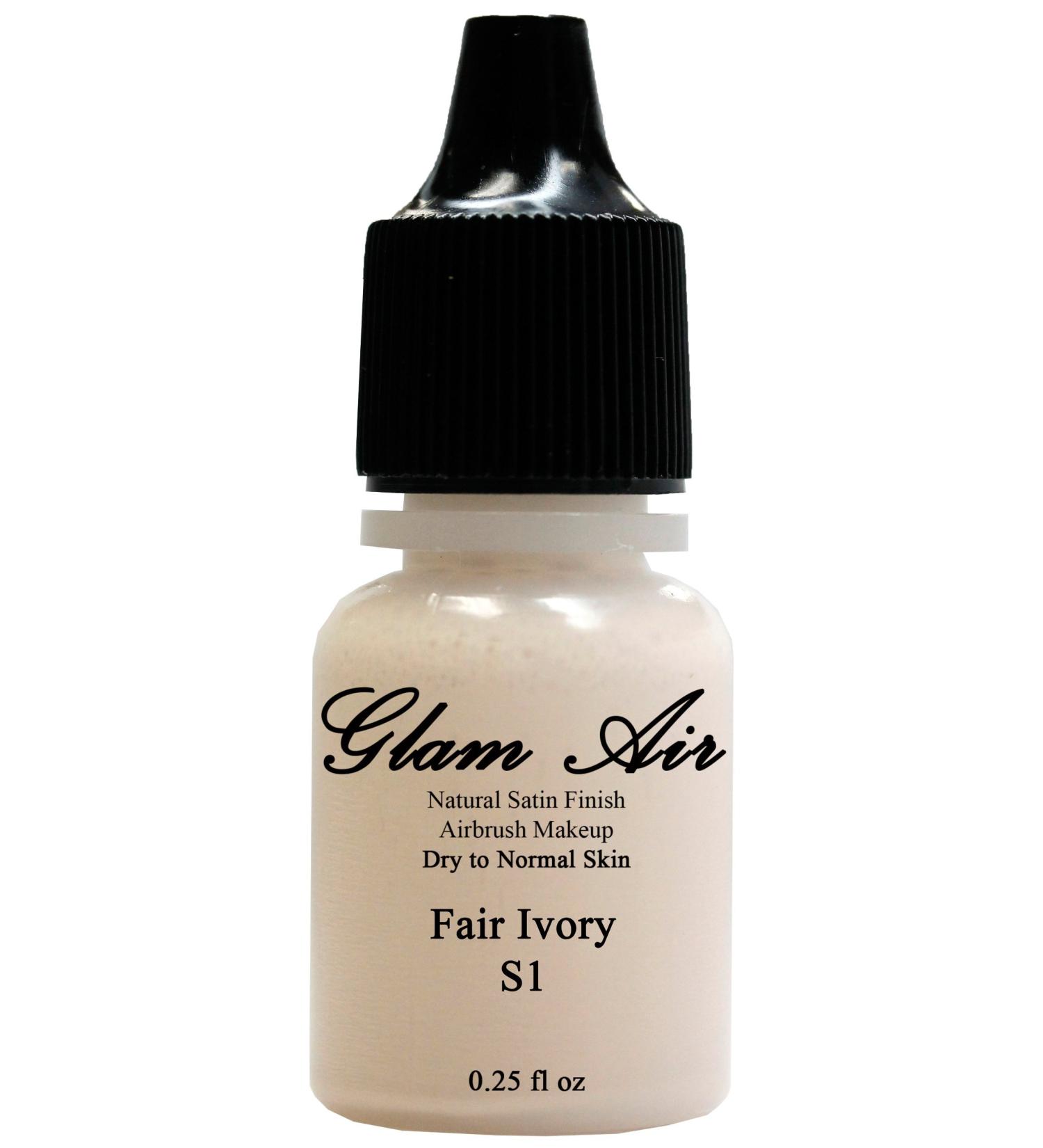 Glam Air Air Brush Makeup Foundation in Satin Finish Great for Dry Skin in 0.25 Fl Oz Bottle (S1 FAIR IVORY)