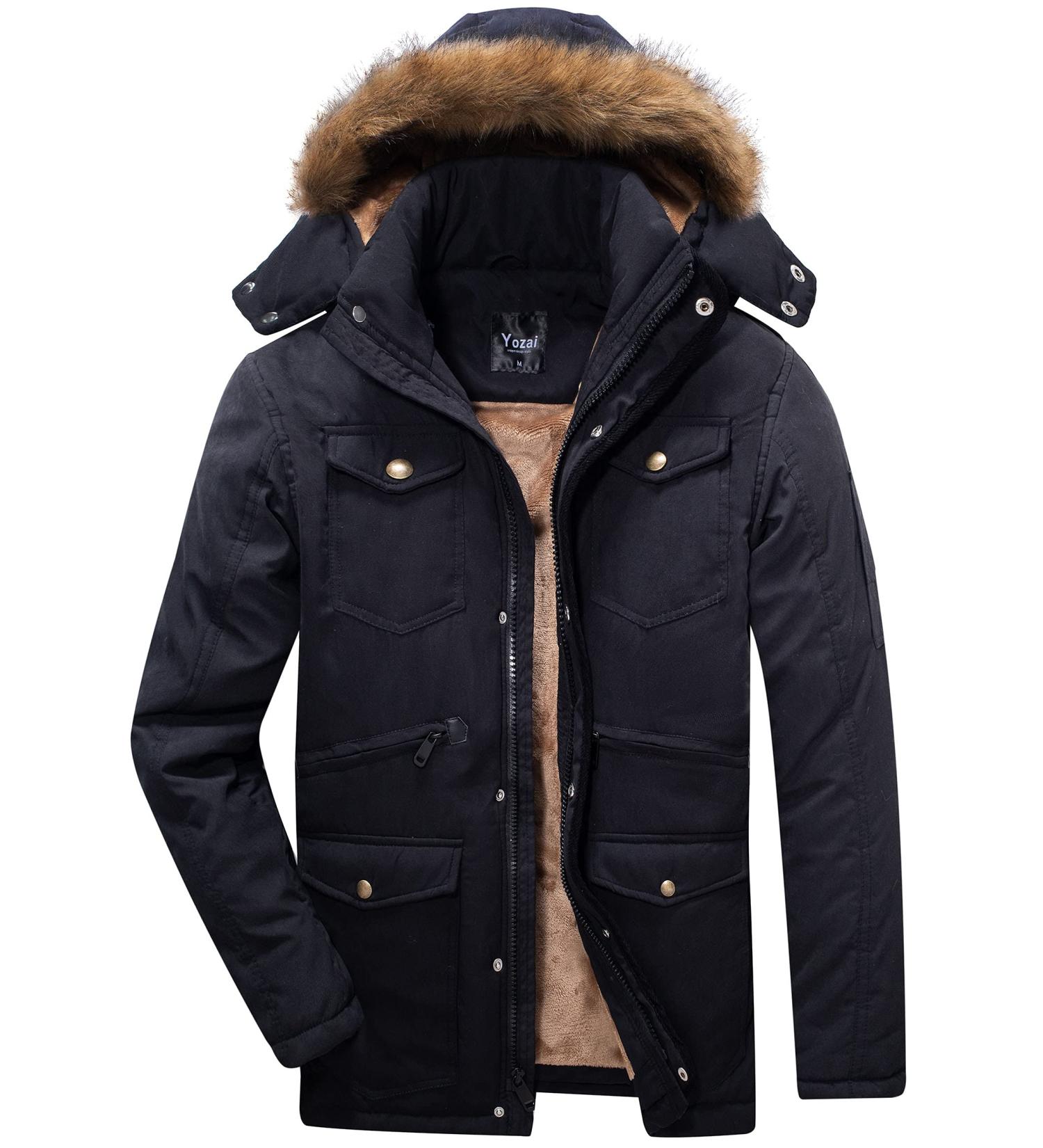 Yozai Women's Winter Coat - Waterproof Ski Snow Jacket | Mountain Windbreaker Hooded Parka - Casual Black - Medium Size - Buy Online on GoSupps.com