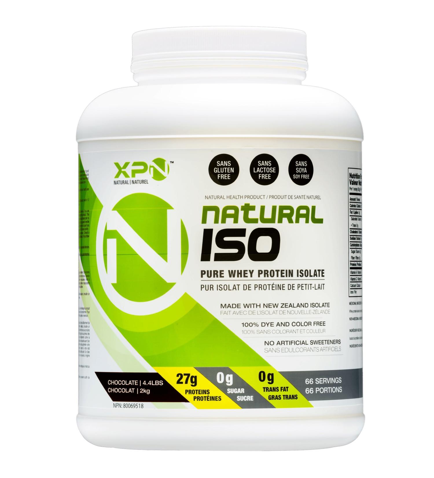 Natural Iso | Pure Whey Protein Isolate | Stevia-Sweetened | XPN (Chocolate 4 4 pound) Chocolate 4 4 pound