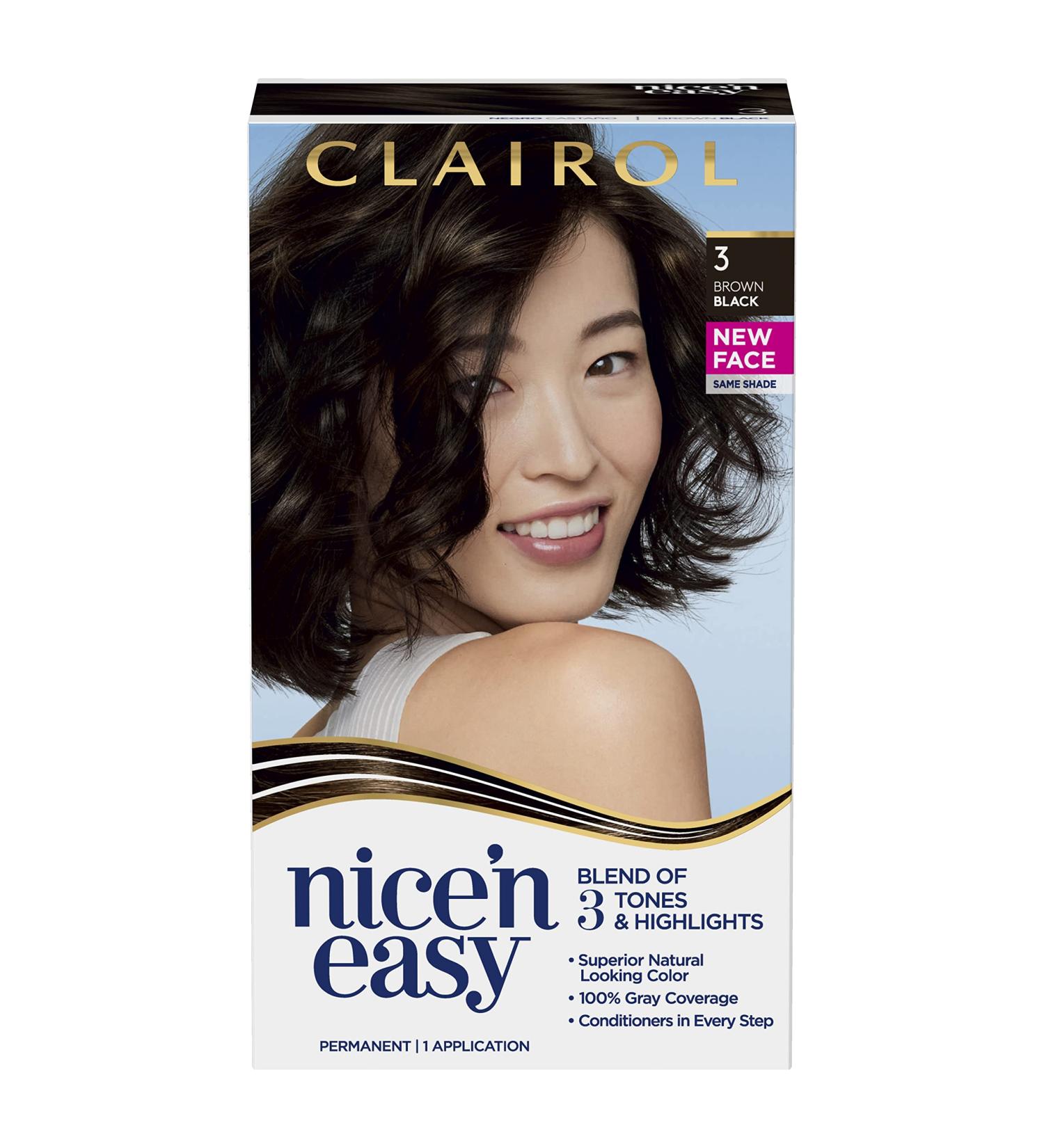 Clairol Nice'n Easy Permanent Hair Dye 3 Brown Black 6.26 Fl Oz - Pack of 1 - Buy Online on GoSupps.com