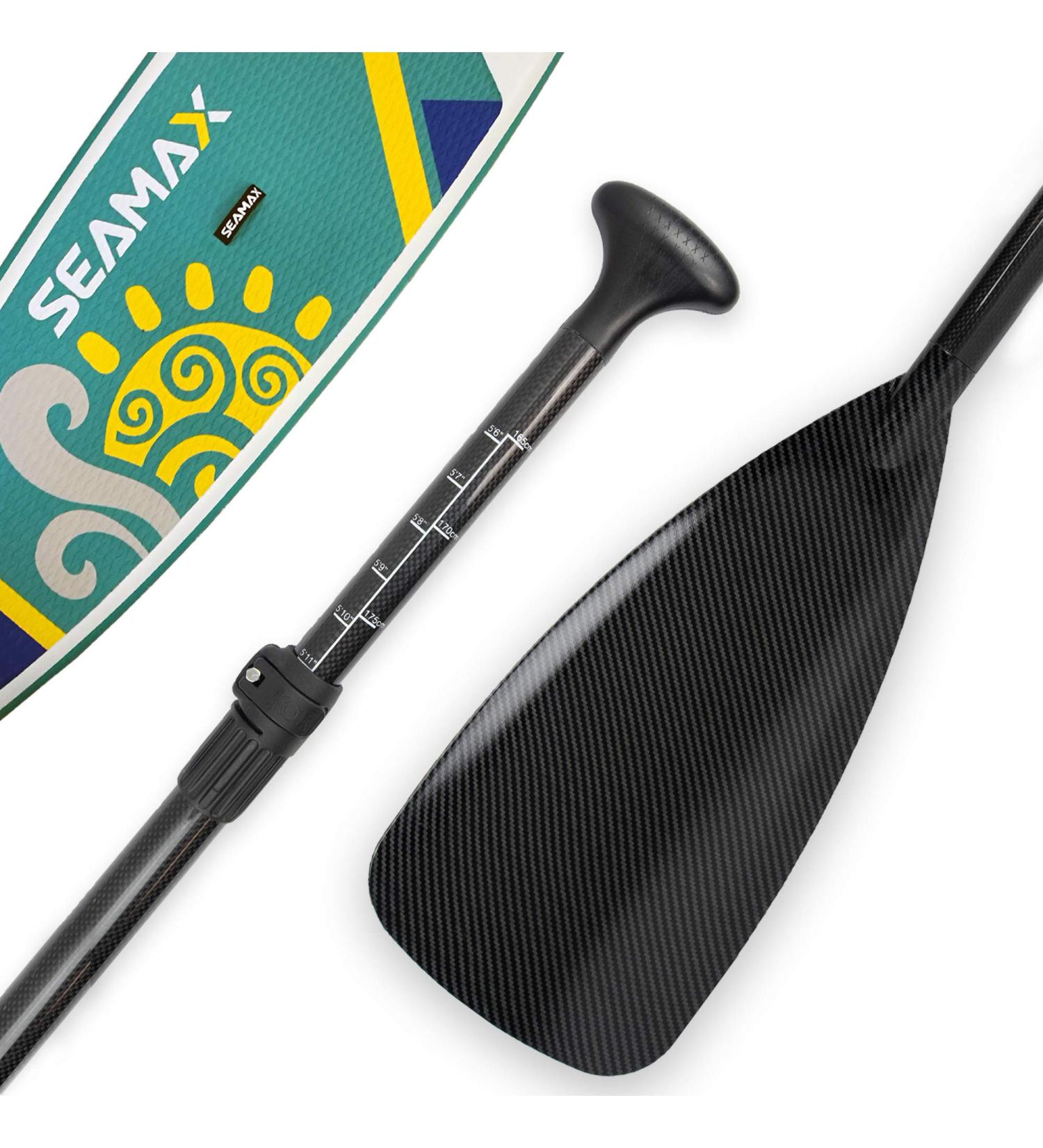Seamax Carbon Fiber Adjustable SUP Paddle 65'-85' | Lightweight and Durable - Buy Online on GoSupps.com