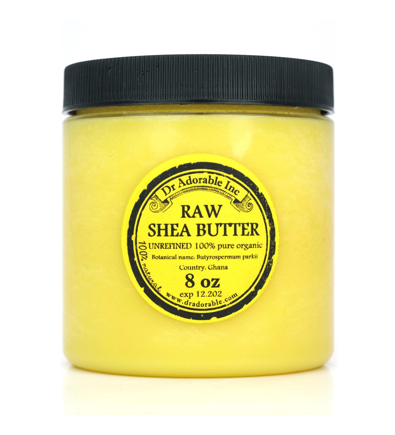 Dr Adorable Unrefined Shea Butter Pure Raw 8 Oz - Natural Skin Moisturizer - Buy Online on GoSupps.com