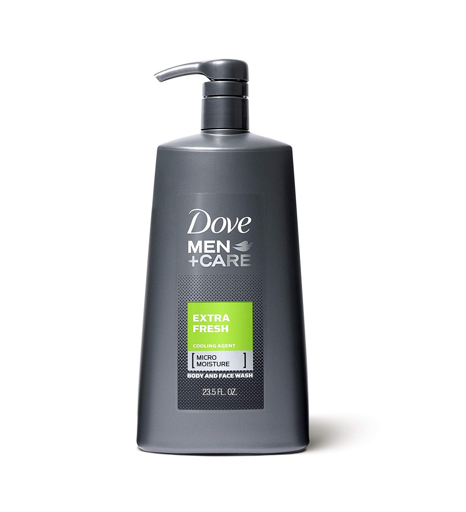 Dove Men+Care Body Wash 23.5 oz - Extra Fresh Skin Care for Men Nourishing & Bacteria-Fighting Body Wash with Pump - Shop Internationally - Buy Online on GoSupps.com