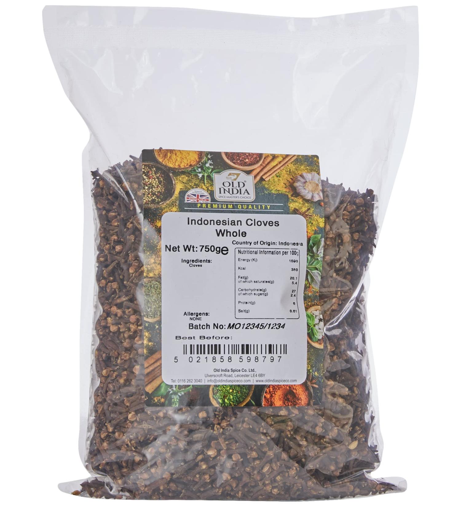 Old India Indonesian Cloves Whole 750g - Premium Quality Spice (Pack of 1) - Buy Online on GoSupps.com