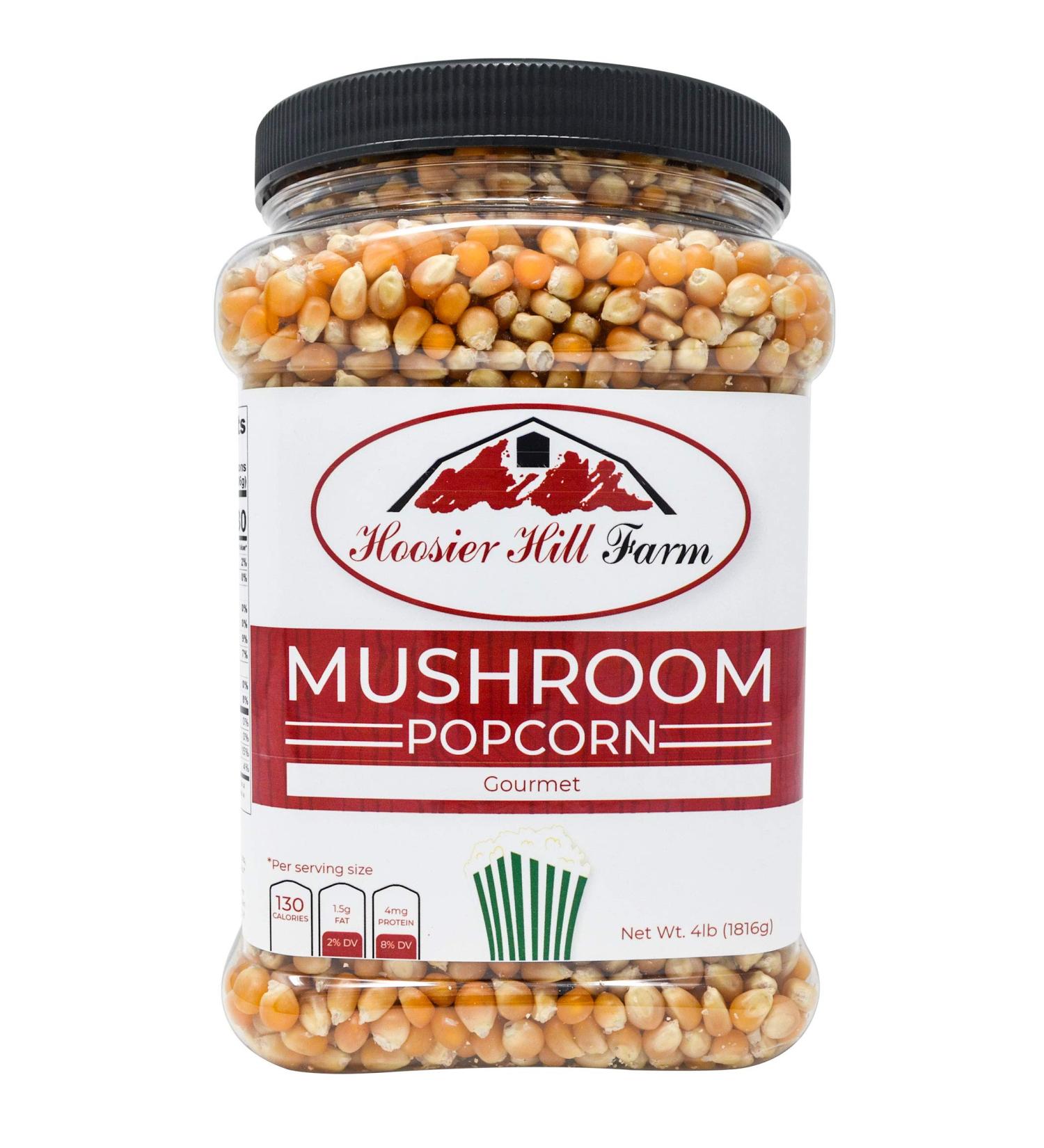 Hoosier Hill Farm Gourmet Non-GMO Mushroom Popcorn - 4 lb (64 Oz) Unflavored Snack - Buy Online on GoSupps.com