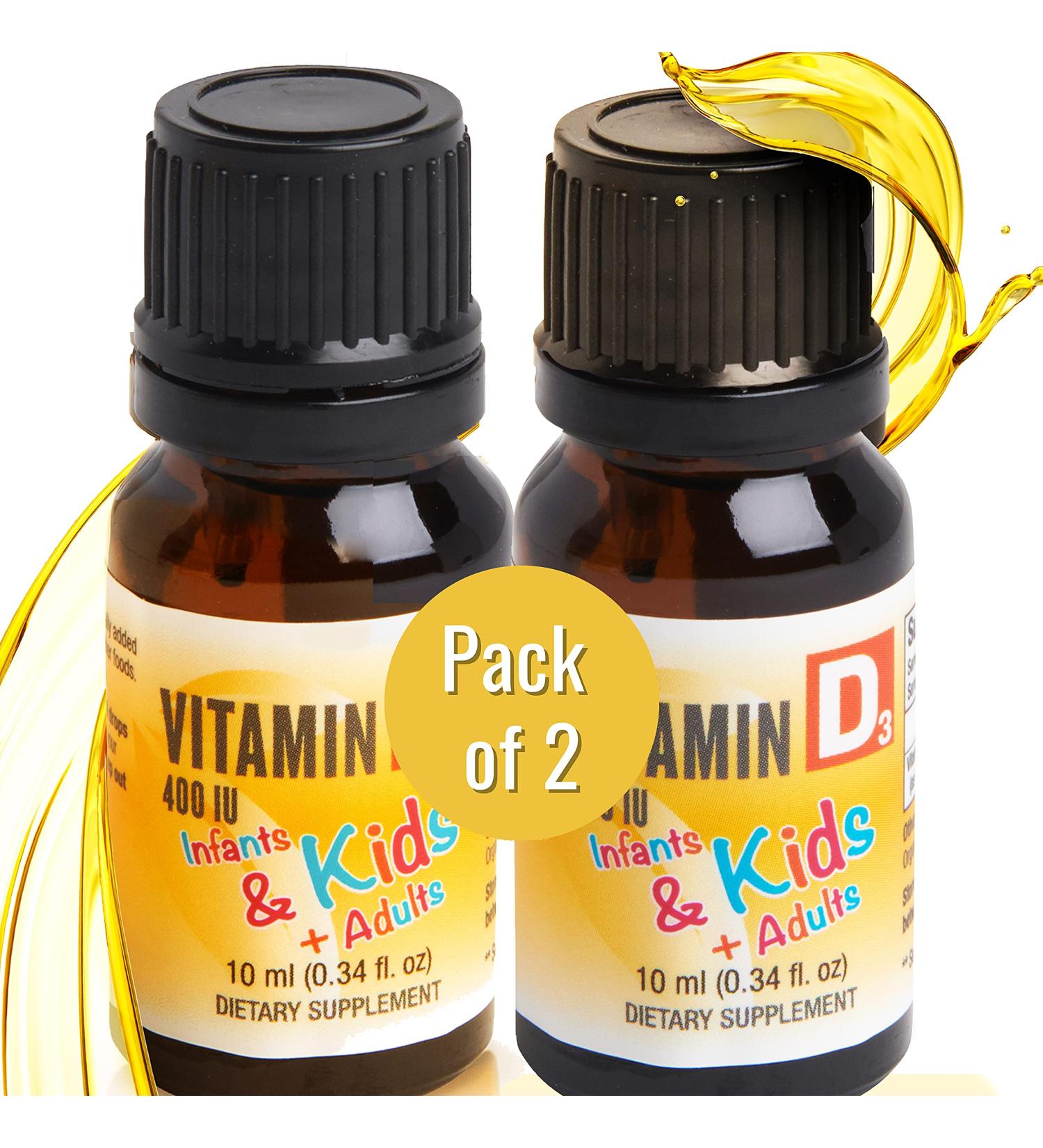 GreenPeach Organic Baby & Infant Vitamin d Drops - Vegetarian| No Sugar or Flavors, Non-GMO - Pack of 2 0.34 Fl Oz (Pack of 2) - Buy Online on GoSupps.com