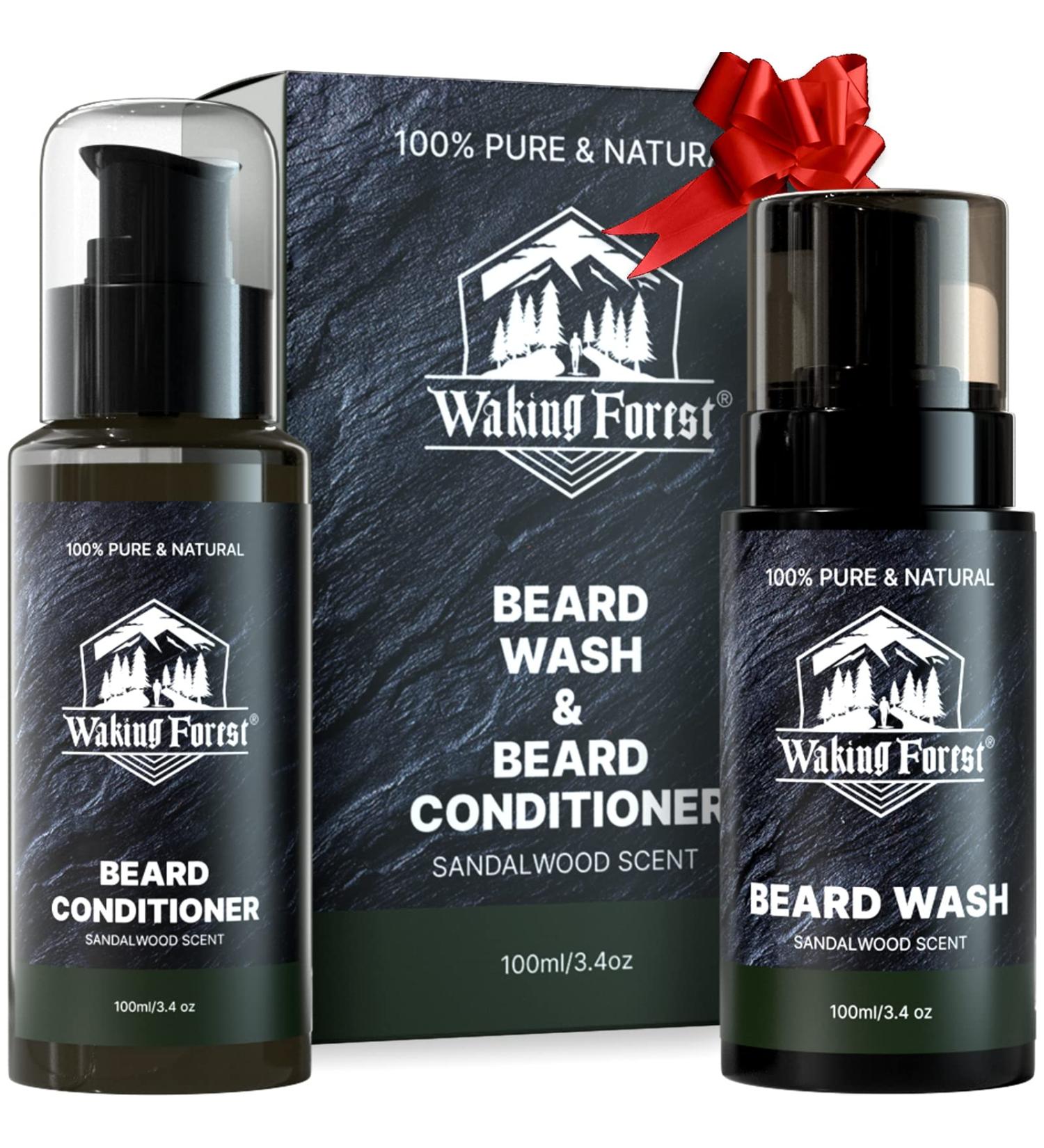 Waking Forest Beard Wash & Conditioner Set | Hydrate & Soften | Natural Argan | Fuller-Looking Beard Care for Men - Buy Online on GoSupps.com