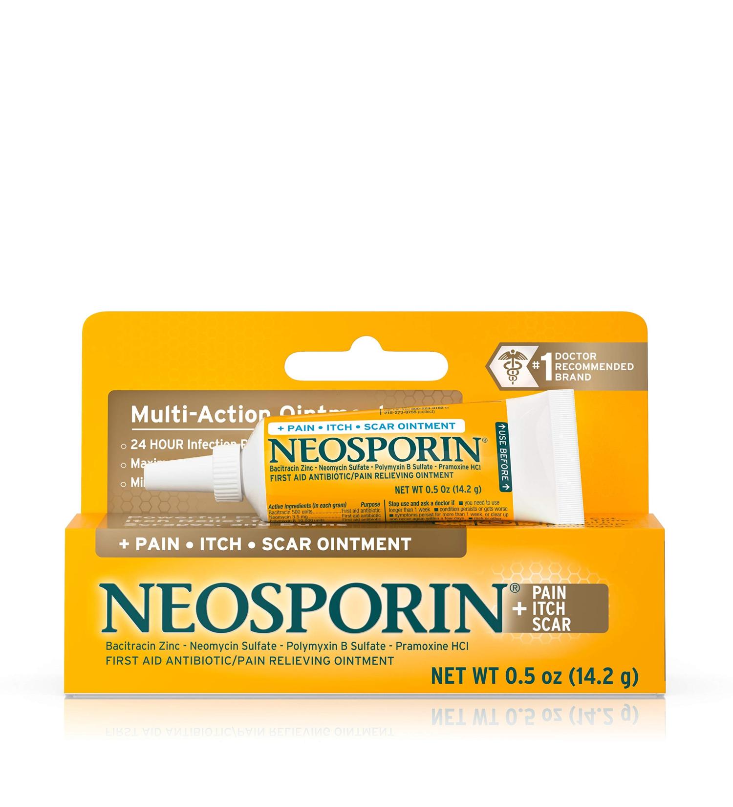 Neosporin + Pain Itch Scar .5 Oz - Fast Relief for Pain, Itch, and Scarring - Buy Online on GoSupps.com