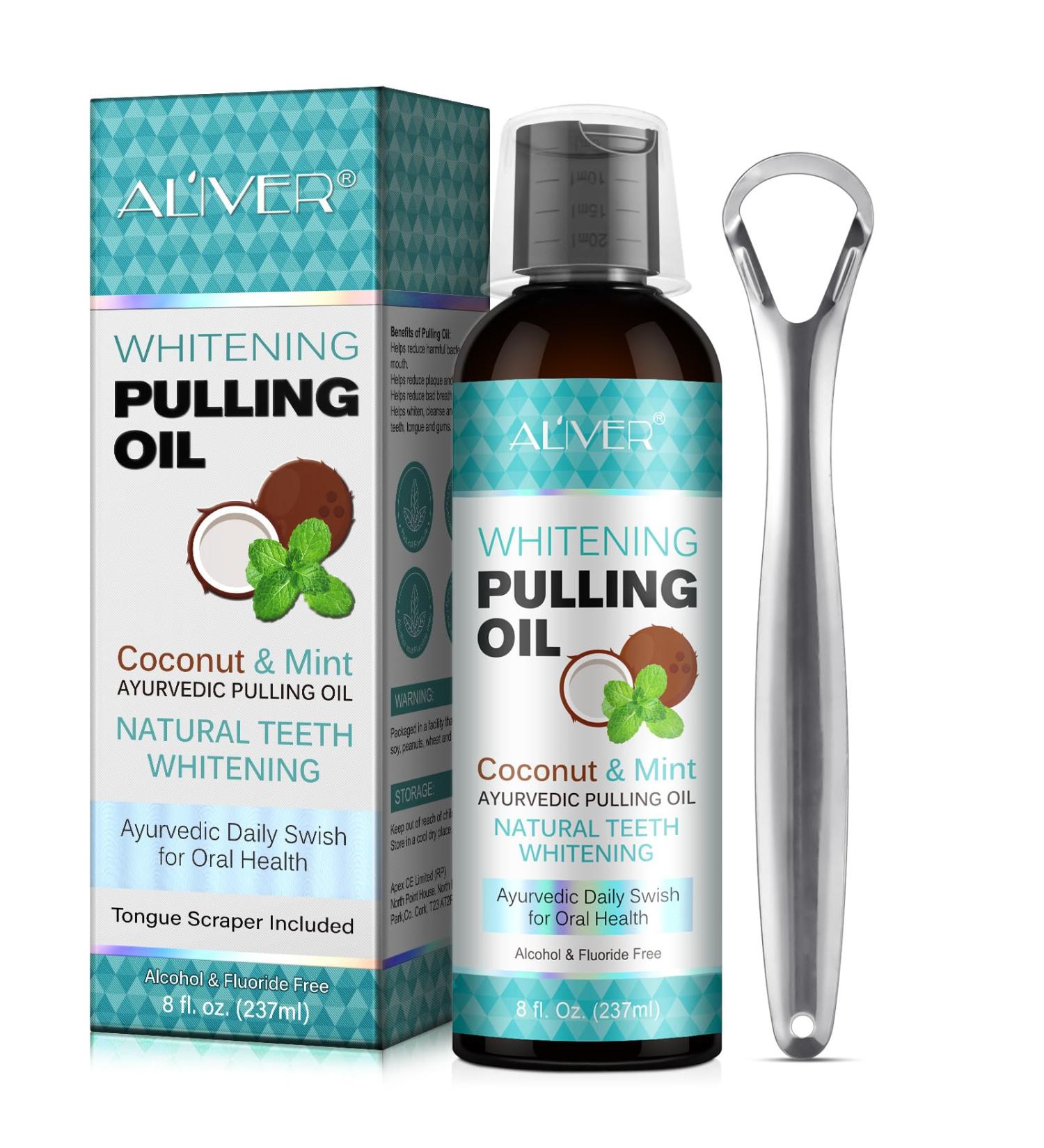 Coconut Oil Pulling with Peppermint - Organic Mouthwash for Fresh Breath & Gum Health - 237ML - Buy Online on GoSupps.com