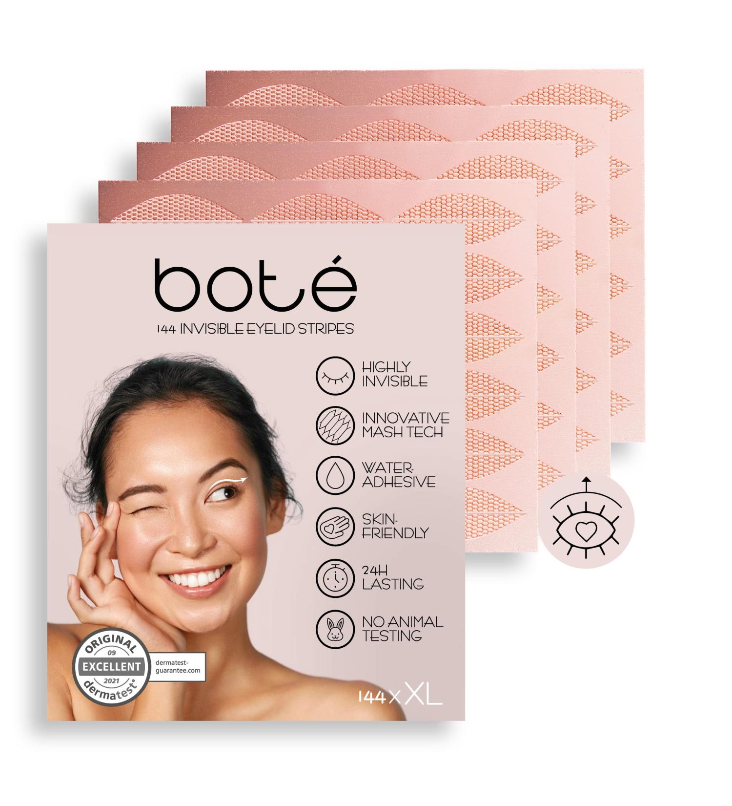 BOT 144x Eyelid Strips (XL) I Instant Eyelid Lift without surgery I Invisible Eyelid lift strips I Eyelid tape for droopy lids I eye strips 144 x XL