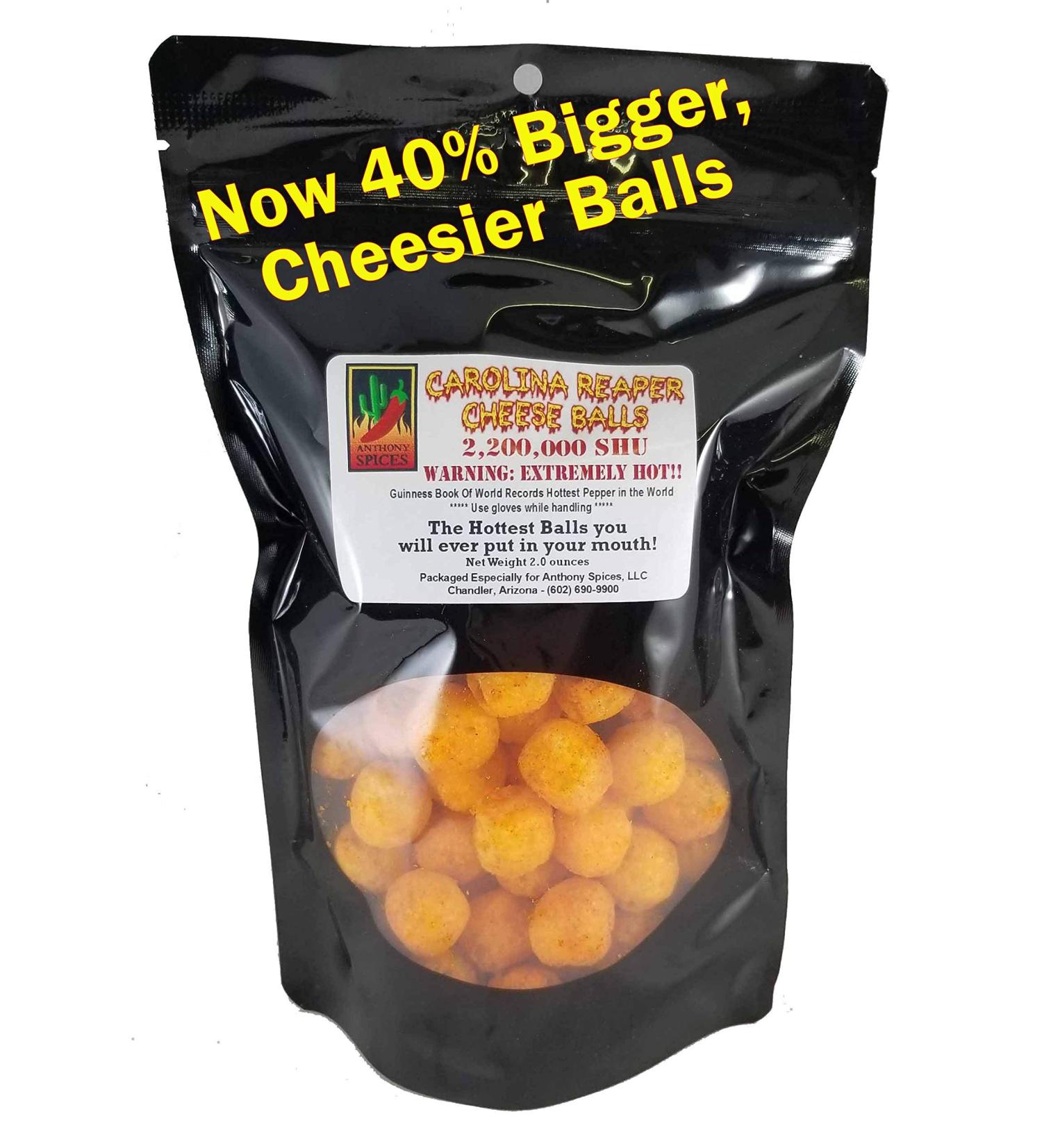 Anthony Spices - Carolina Reaper Cheese Balls (Hottest balls in the world)