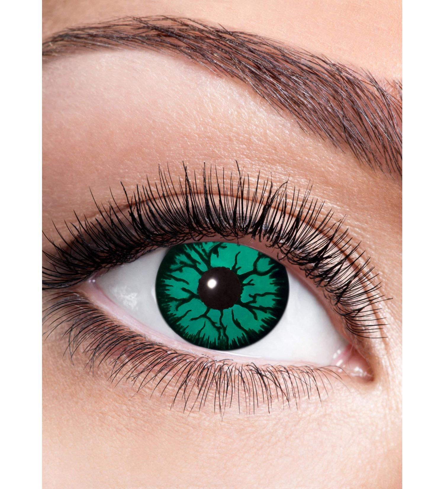 Goblin contact lens/annual lens with diopters - colored motif lens with prescription (1 piece) - dioptries: -2.5 - ideal for Halloween carnival motto party goblin -2.5 dioptria