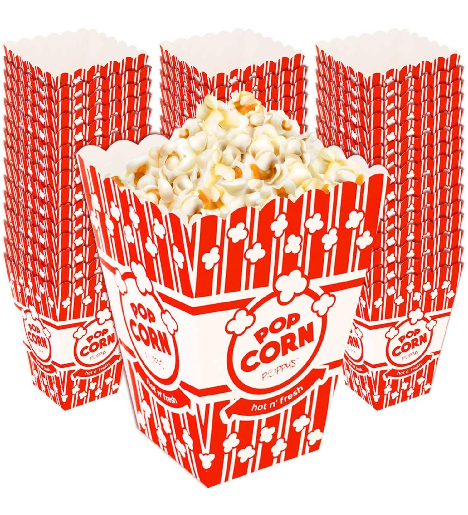 Poppy's Small Popcorn Boxes 200 Pack 30 Oz Concession-Grade Popcorn Buckets Popcorn Machine Accessories for Popcorn Bars Movie Nights Concessions - Buy Online on GoSupps.com