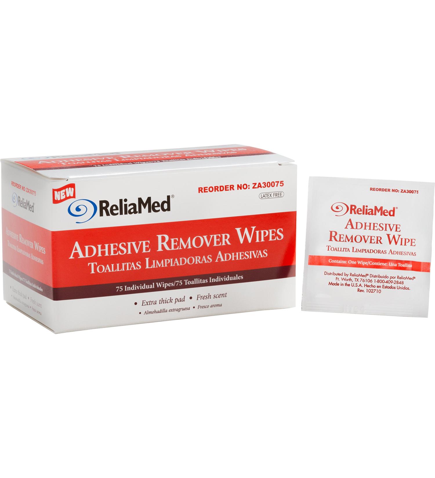 ZA30075 - ReliaMed Adhesive Remover Wipe 1-1/4 x 3 (75/Box)