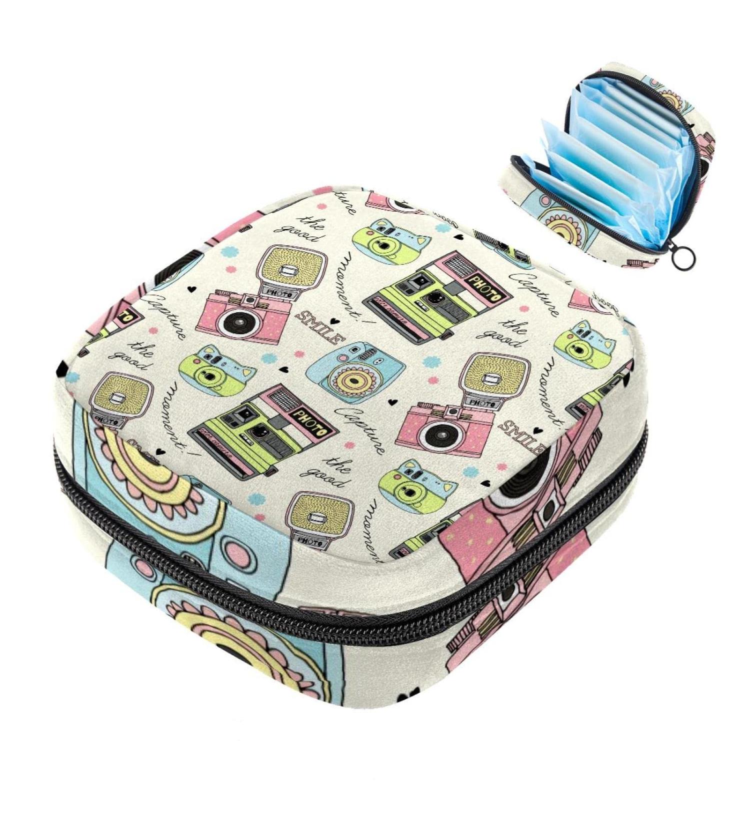 Buy Colorful Women's Binding-Up Bags | Stylish Tampon Storage with Zip Pockets - Perfect for Menstrual Needs - Buy Online on GoSupps.com