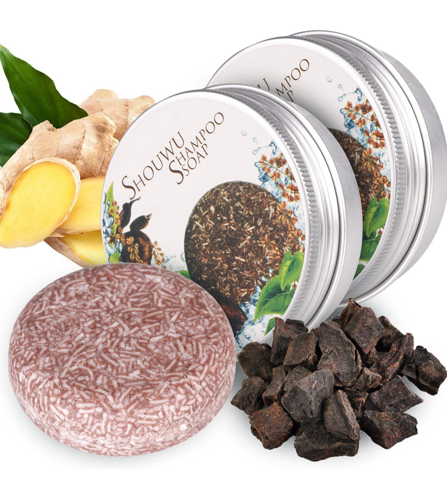 Hira Darkening Shampoo Bar 55G - Organic Black Soap for Gray Hair - Unisex | Pack of 2 - Buy Online on GoSupps.com