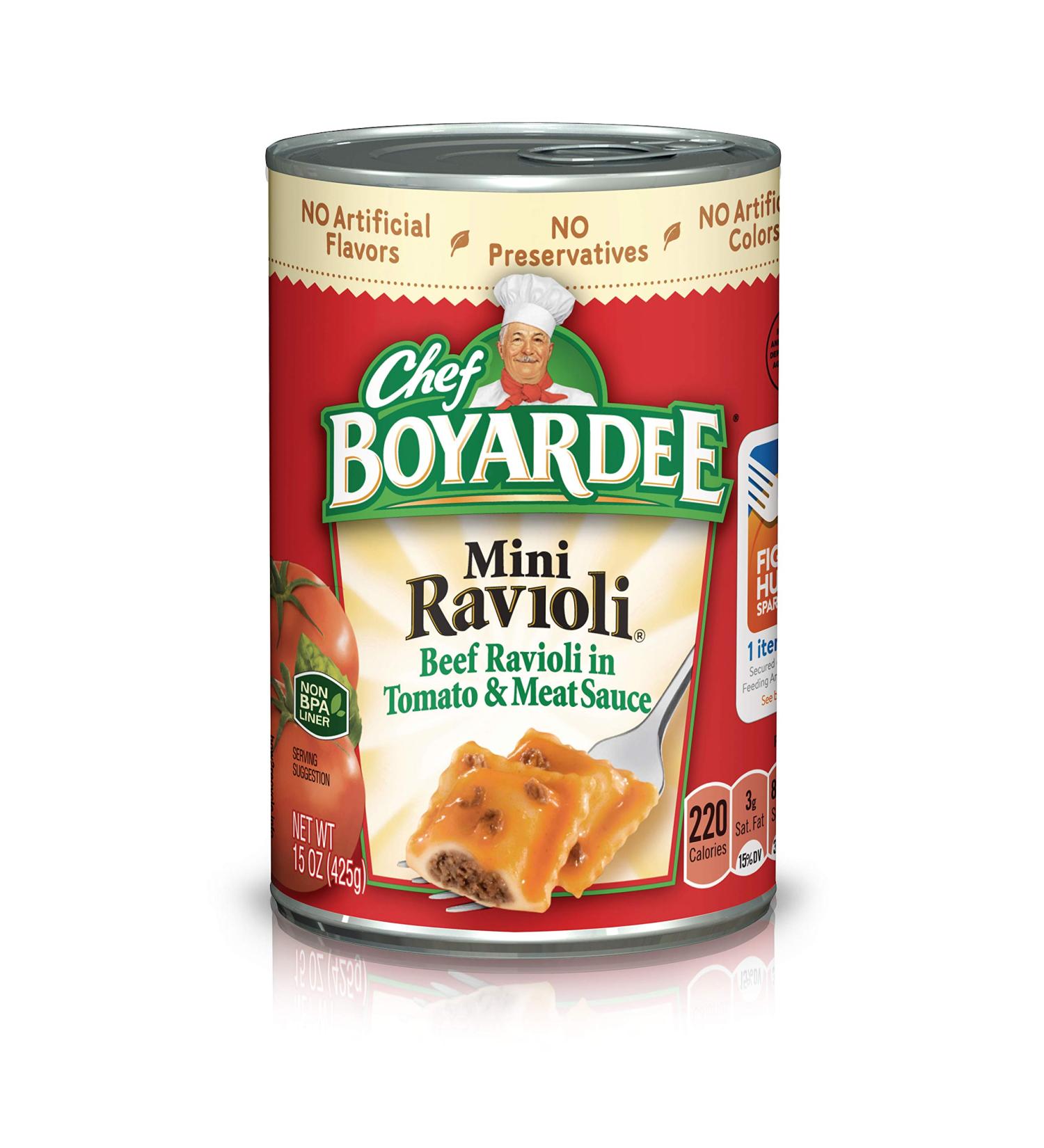Chef Boyardee Mini Beef Ravioli 4-pack - 60 oz, Tomato & Meat Sauce | Buy Now - Buy Online on GoSupps.com