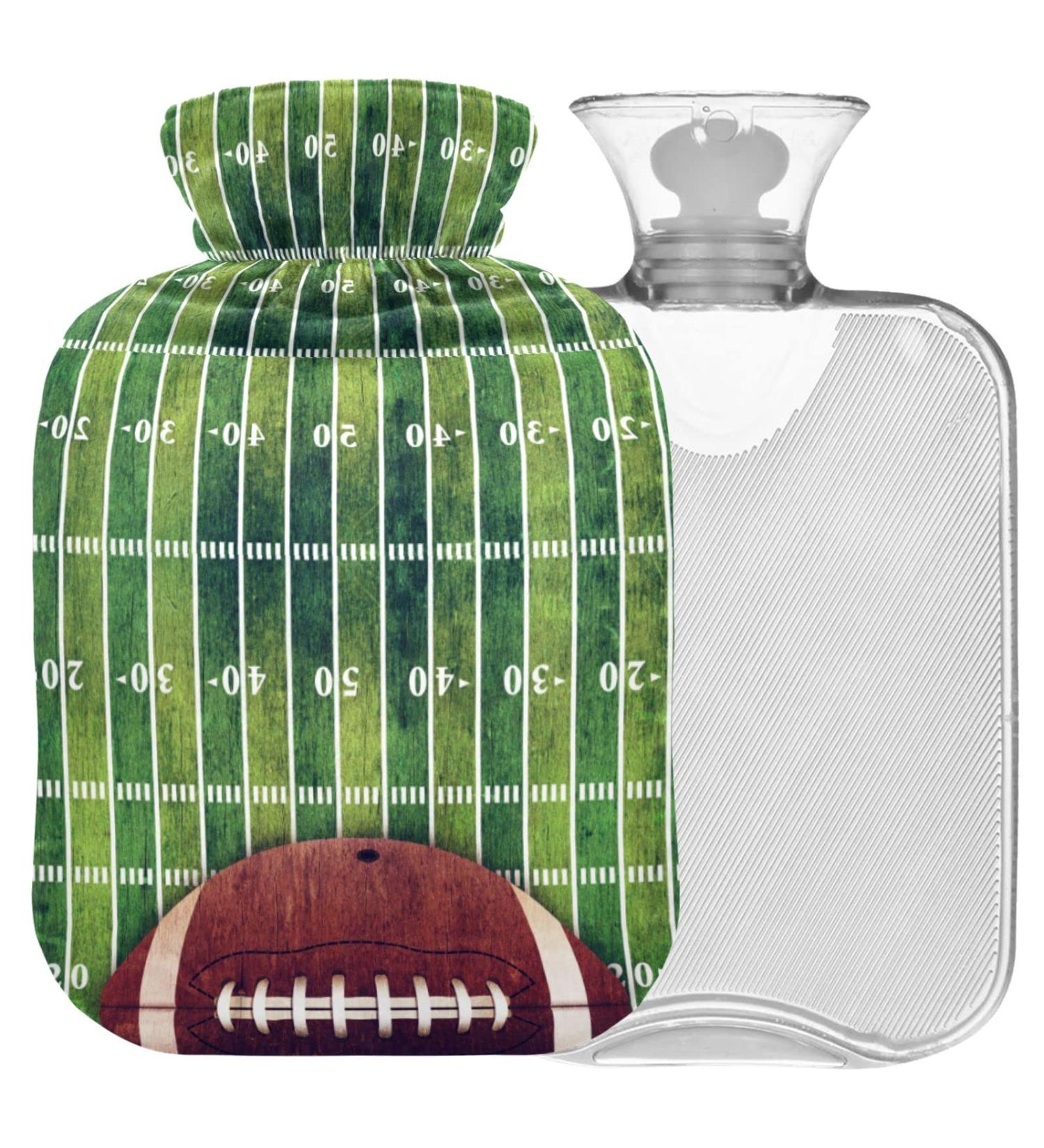 Naanle Sport American Football Heat Bottle - 1L Transparent Hot Water Bottle for Pain Relief & Cold Therapy - Ideal Bed Warmer for Hands & Feet - Buy Online on GoSupps.com