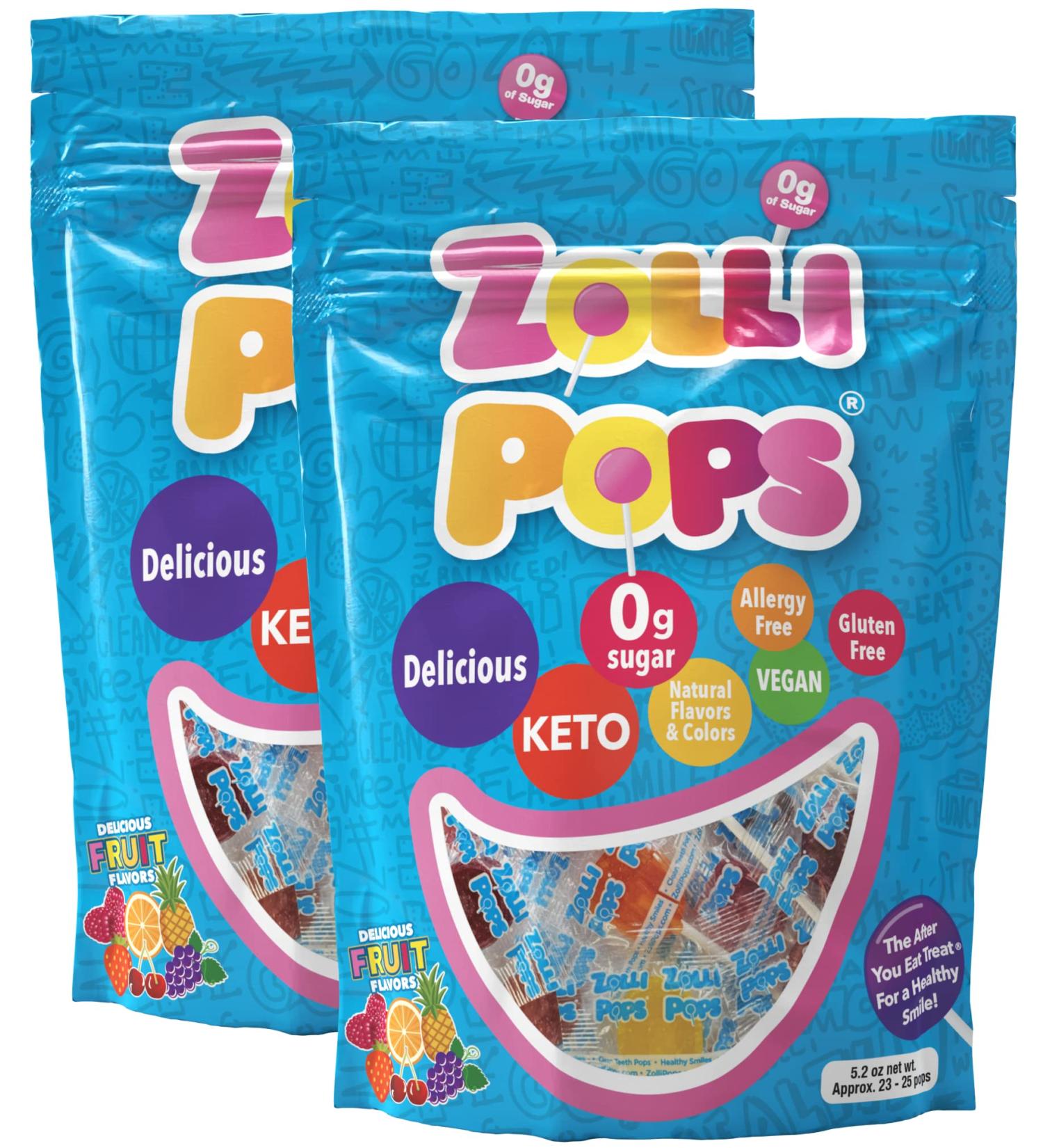 Zollipops Clean Teeth Lollipops - Natural Fruit Flavor - 10.4 Oz - Buy Online on GoSupps.com