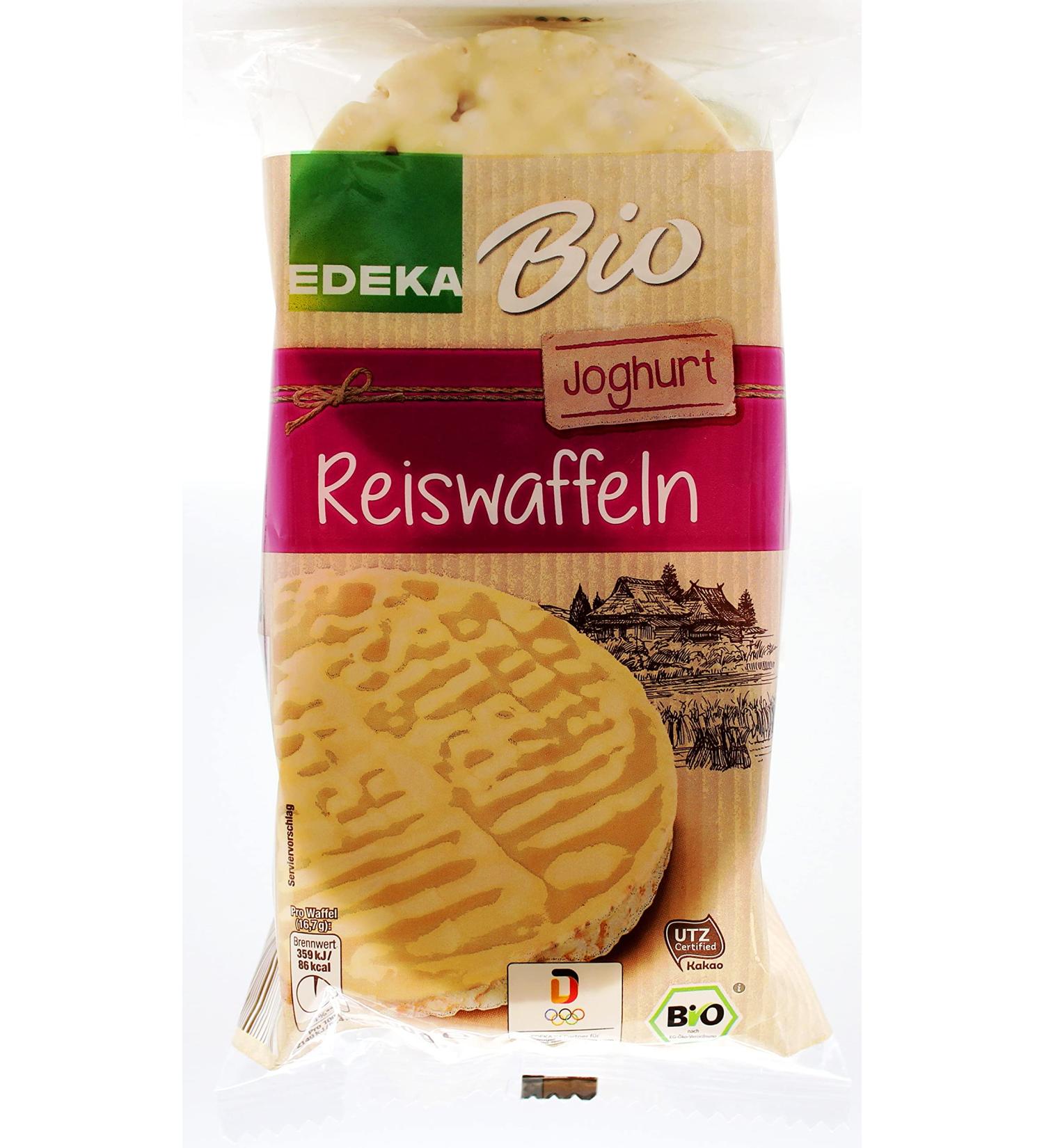 Edeka Organic Rice Cakes Yoghurt - Pack of 12 (12 x 100g) | Healthy Snack | International Shipping Available - Buy Online on GoSupps.com