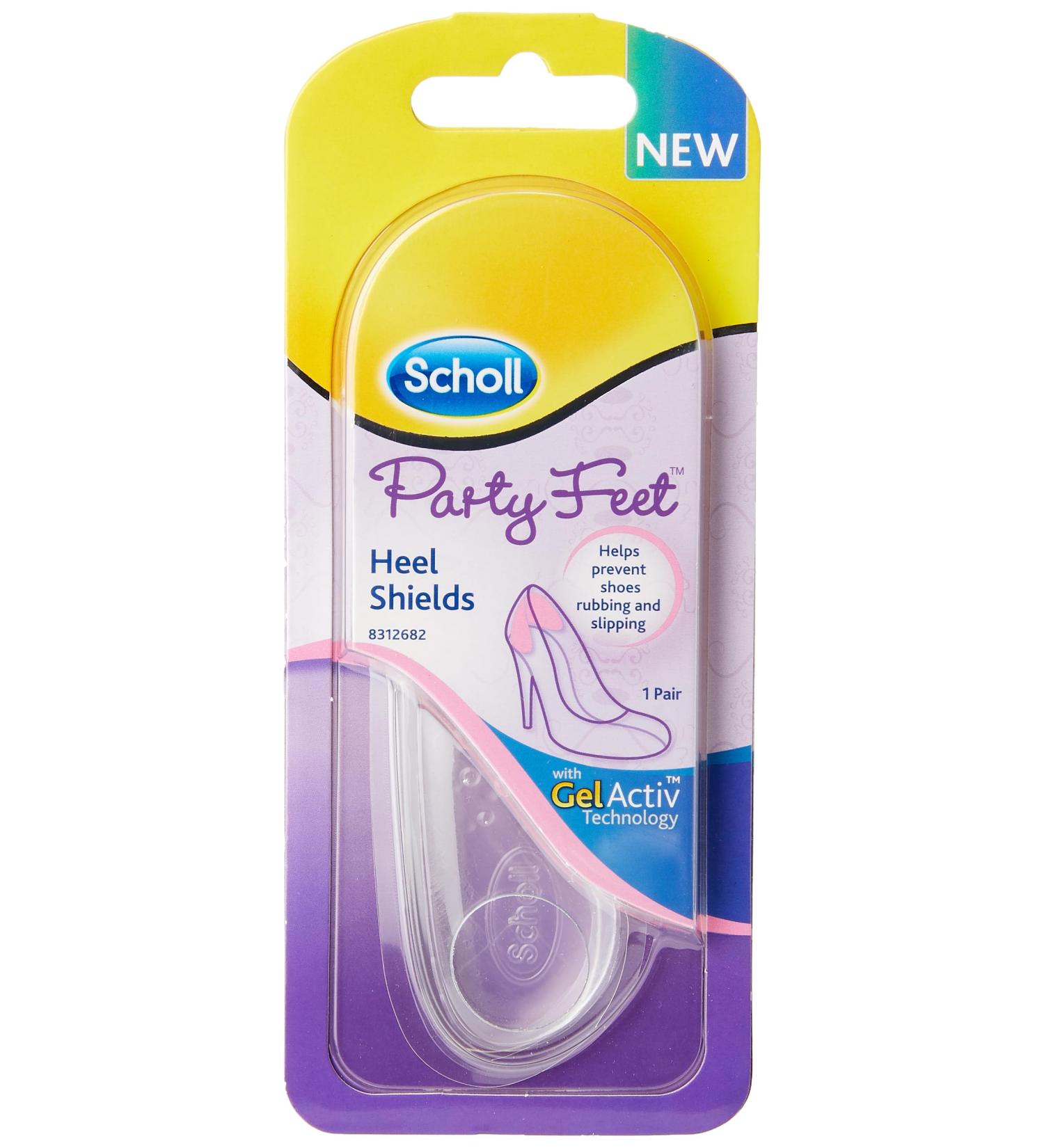 Scholl Party Feet Invisible Gel Heel Shields - 2 Count, Long-Lasting Protection for Heels - Buy Online on GoSupps.com