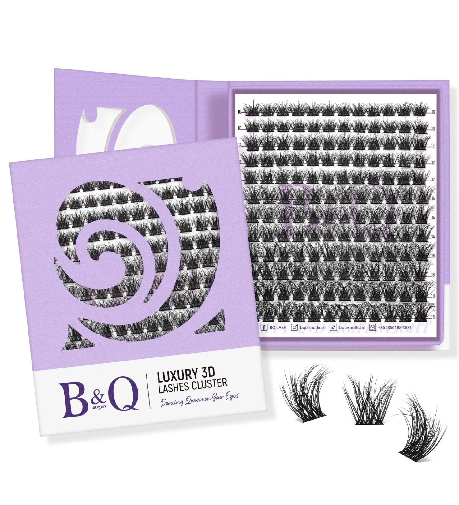 Shop B&Qaugen 3D Effect Lash Clusters - 144 PCS Fluffy Wispy Individual Eyelashes | Long Lasting Curl & Natural Look | International Shipping Available - Buy Online on GoSupps.com