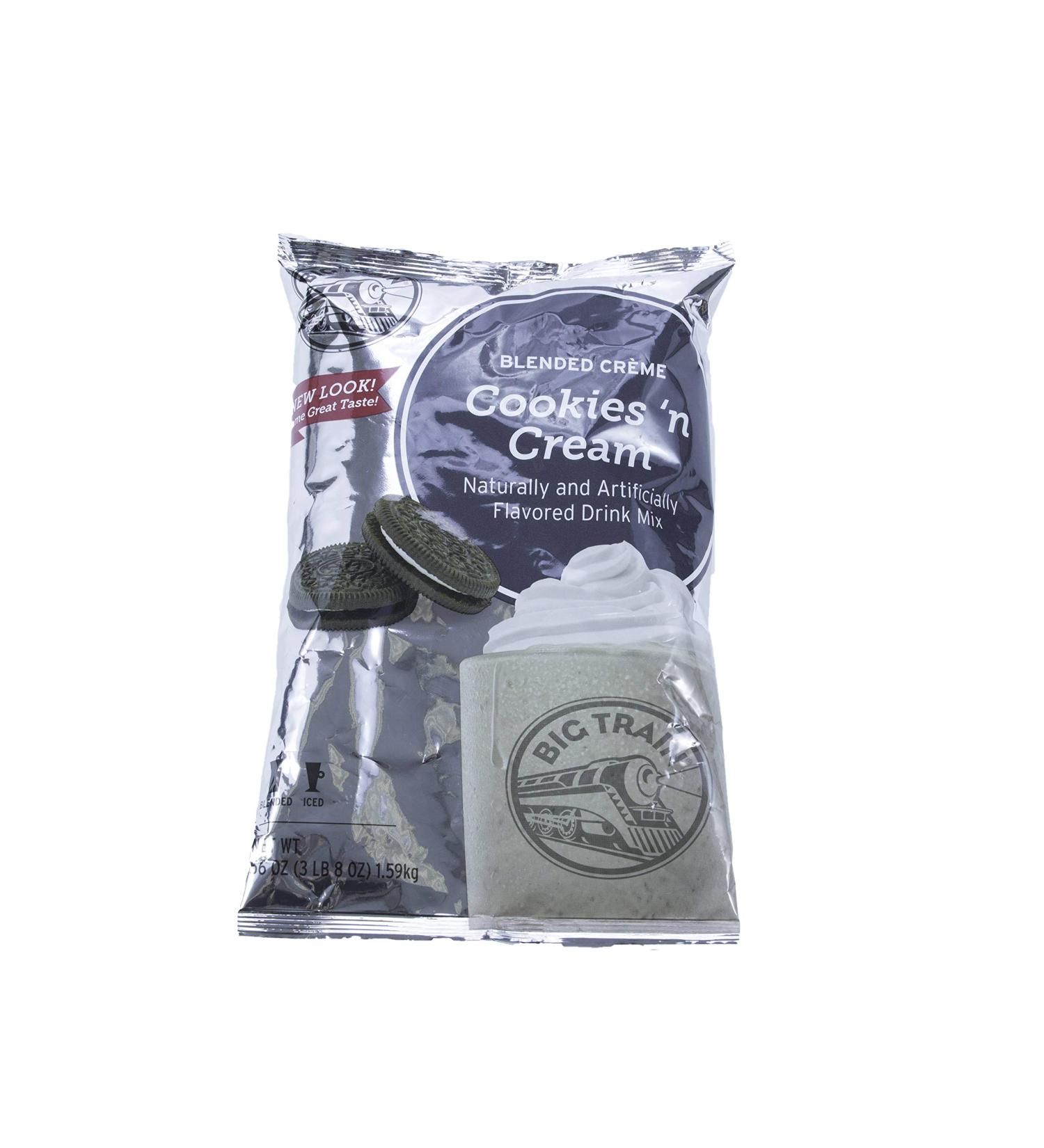 Big Train Cookies N Cream Blended Creme Frappe Mix 3.5 Pound -- 5 per case.